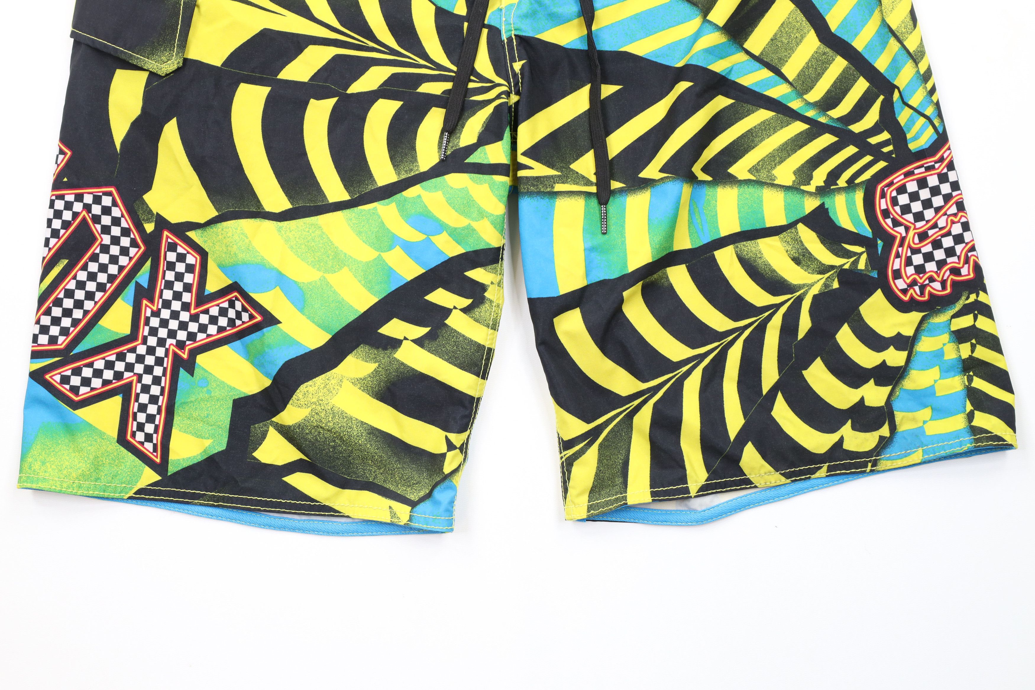 Fox Racing × Vintage Vintage Fox Racing Out Geometric Board Shorts Swim Trunks Size US 33 - 4 Thumbnail
