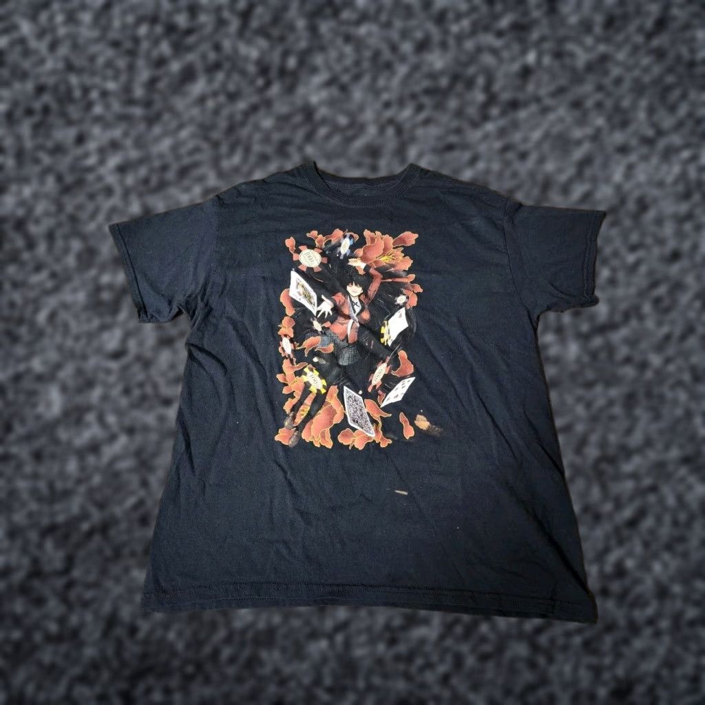 Vintage Mens L Kakegurui T Shirt Black Short Sleeve Anime Poster Manga Distressed Size US L / EU 52-54 / 3 - 1 Thumbnail