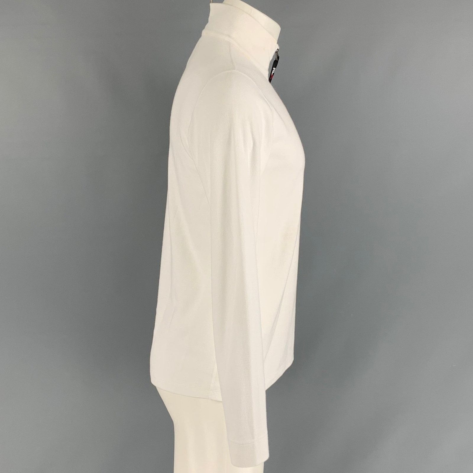 Ralph Lauren S White Polyester Cotton Half Zip Pullover Size US S / EU 44-46 / 1 - 2 Thumbnail
