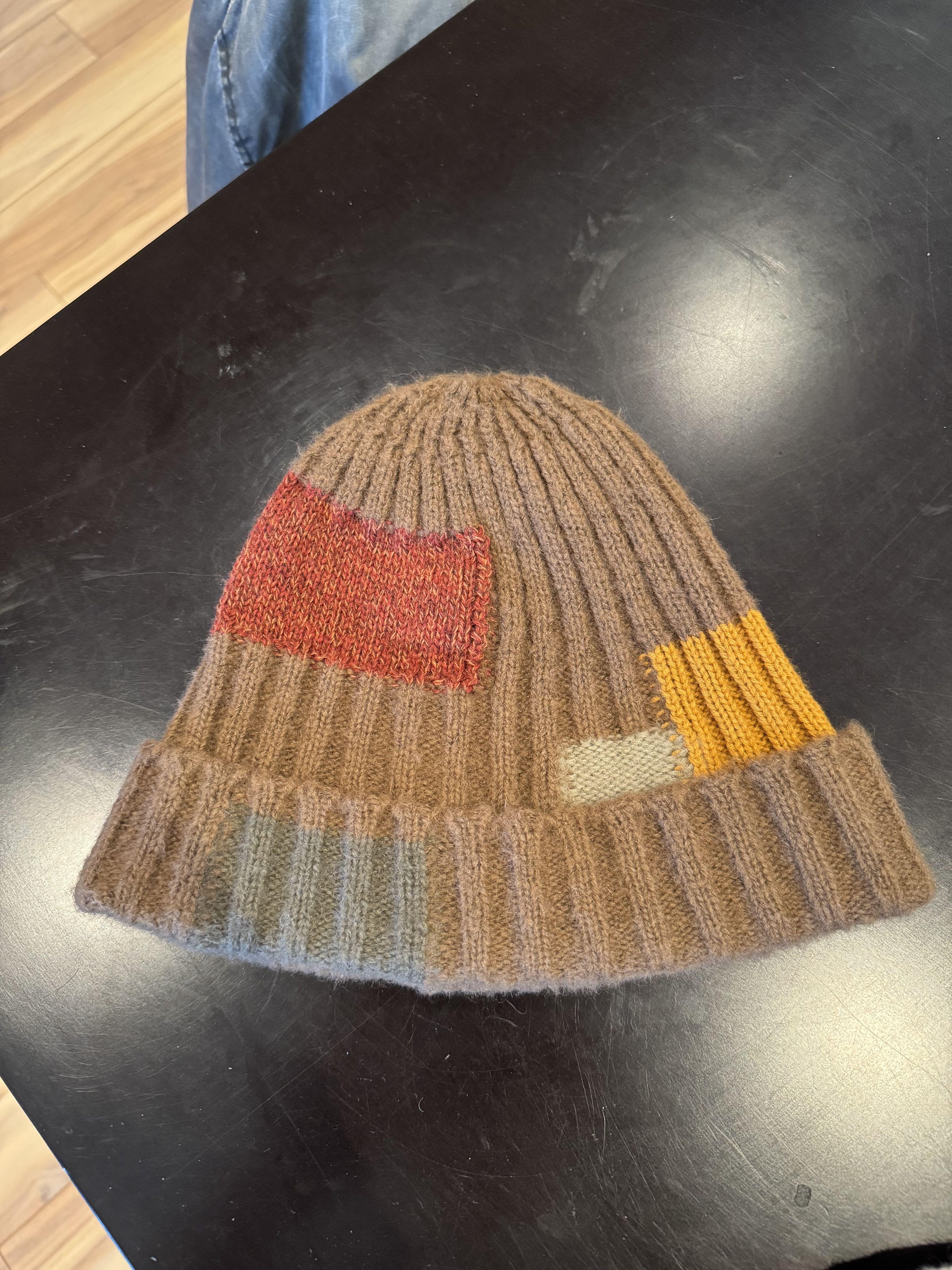 Kapital Boro Patchwork Beanie - Blue Hats, Accessories