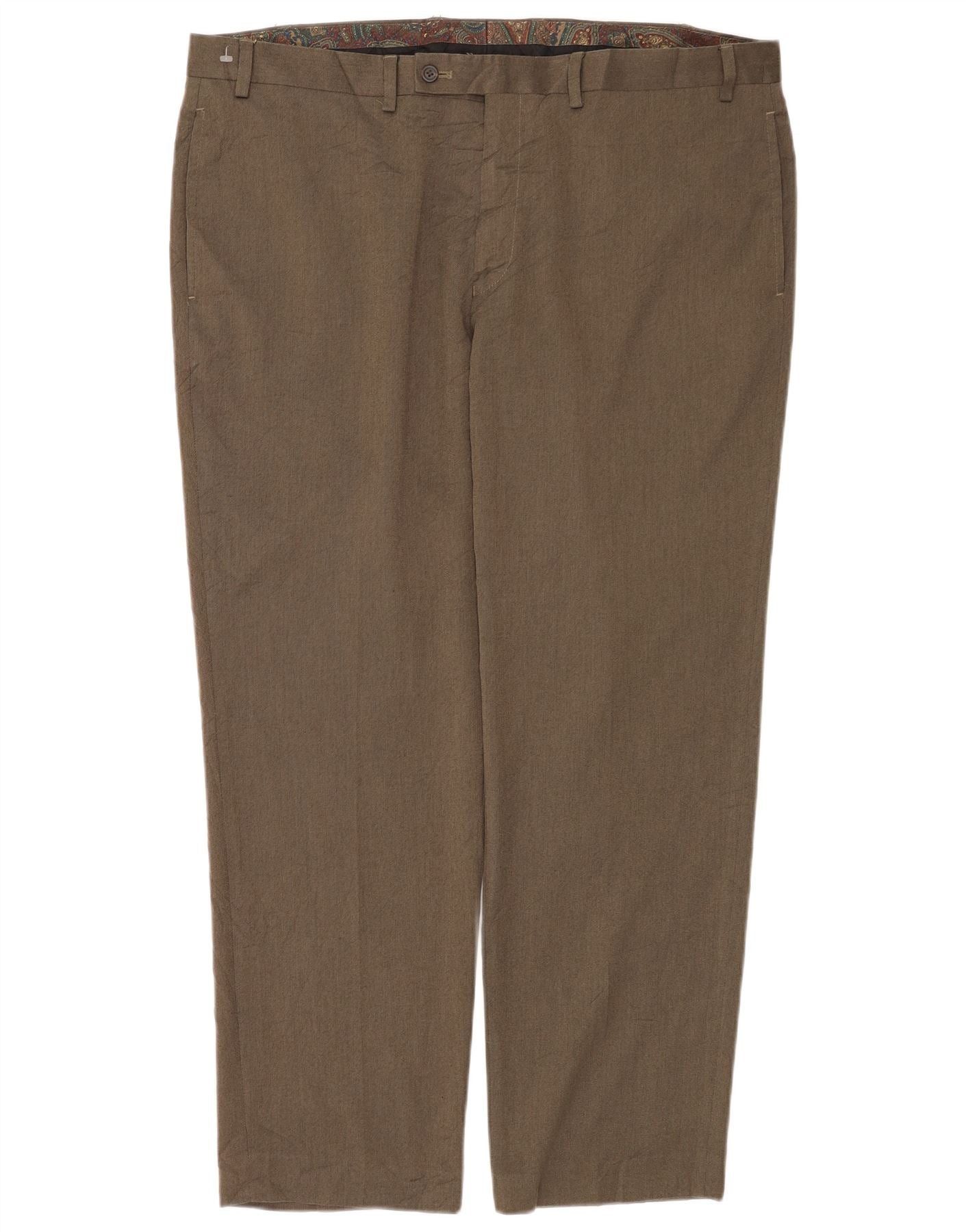 Ralph Lauren Mens Straight Suit Trousers W40 L30 Grey Polyester Size 40R - 1 Thumbnail