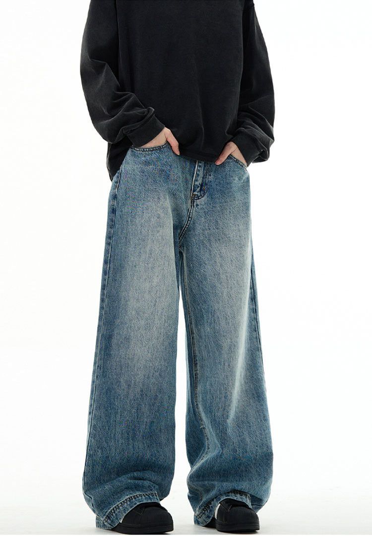 Japanese Brand × Jean Vintage washed cleanfit blue straight-leg versatile jeans Size US 32 / EU 48 - 4 Thumbnail