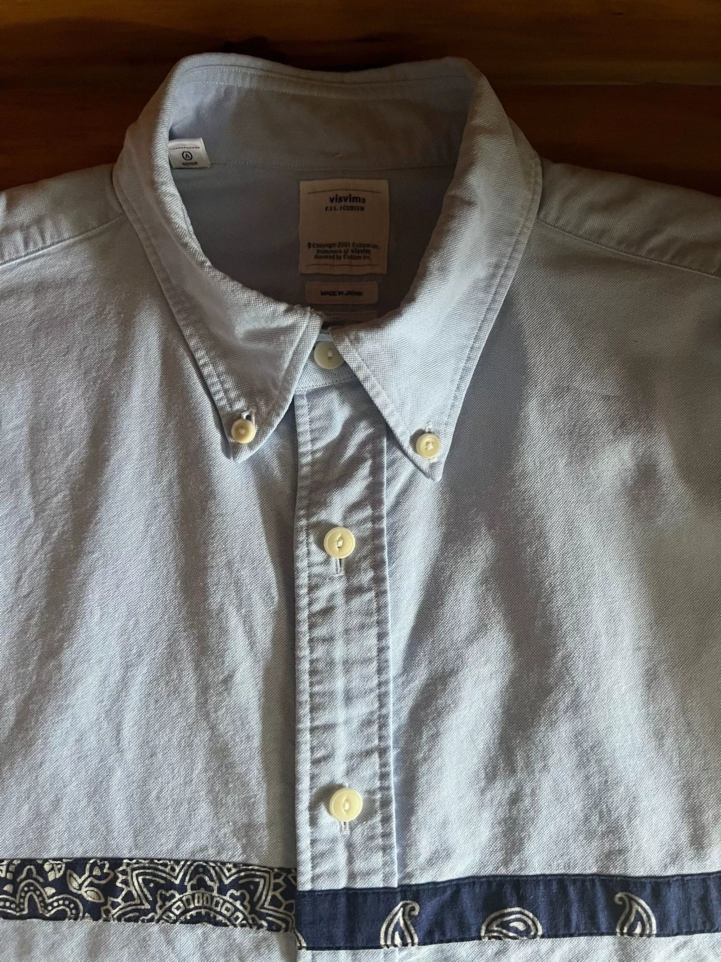 Visvim visvim 2018 Indigo Paisley Long Sleeve Shirt Size US S / EU 44-46 / 1 - 9 Thumbnail