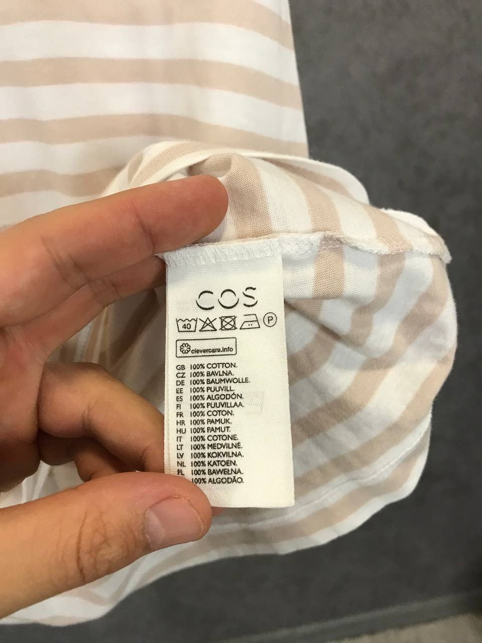 Cos Cos striped tee Size US L / EU 52-54 / 3 - 4 Thumbnail
