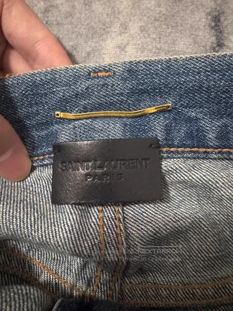 Saint Laurent Paris Saint Laurent Paris Light Blue Slim Flare Denim Jeans with Size US 29 - 6 Thumbnail