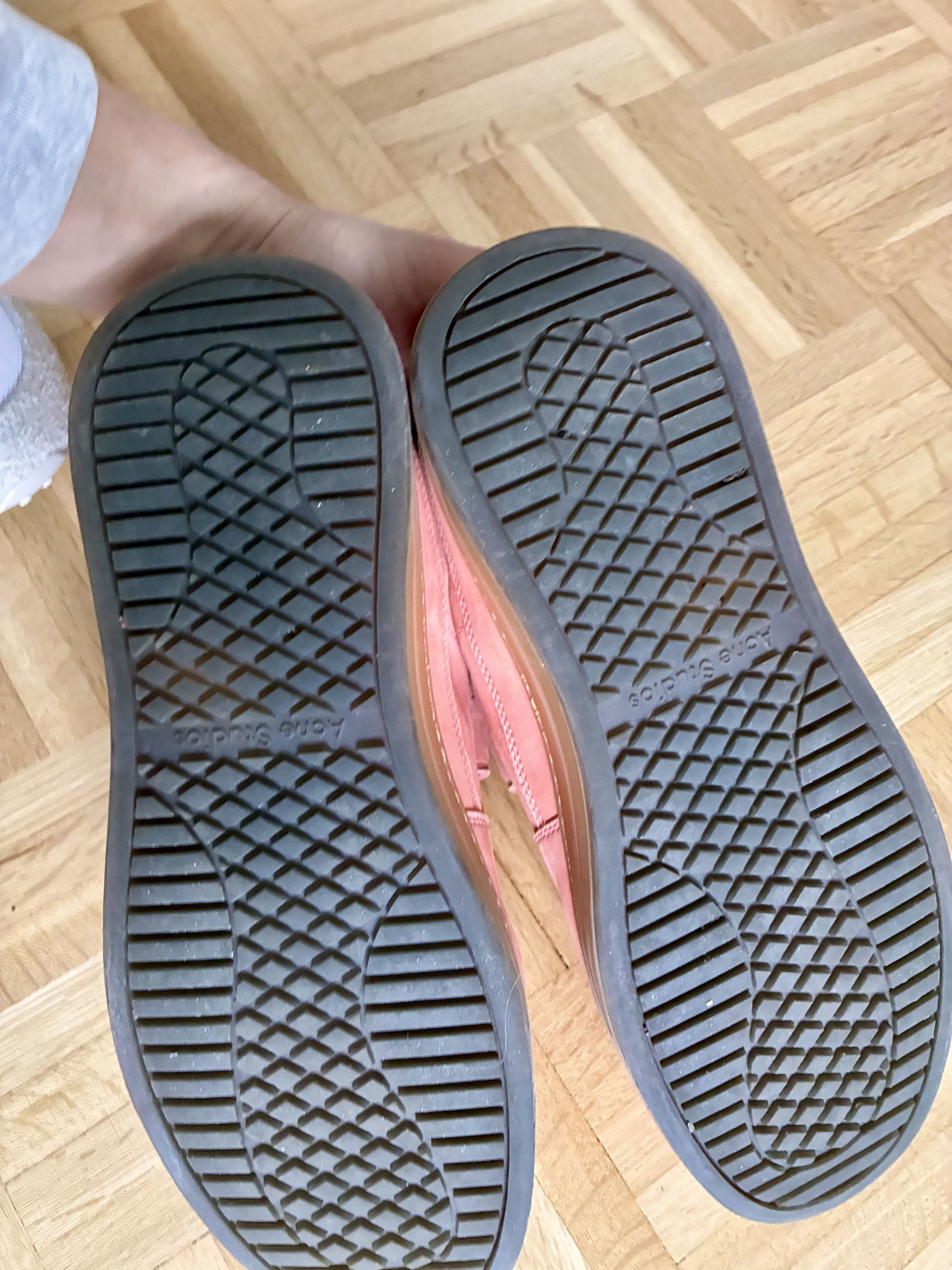 Acne Studios Acne Studios Pink Leather Steffey Velcro Strap Sneakers 9 Size US 9 / EU 42 - 4 Thumbnail