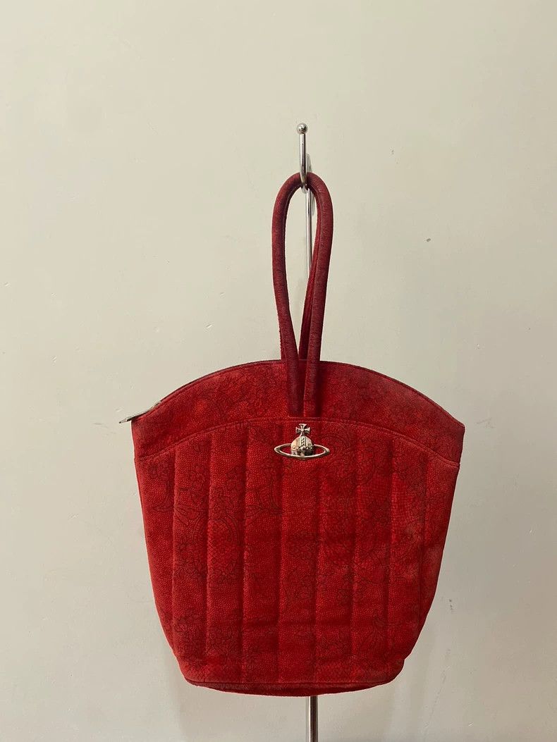Vivienne Westwood Vivienne Westwood size os Red vintage Saturn floral tote ba Size ONE SIZE - 1 Thumbnail