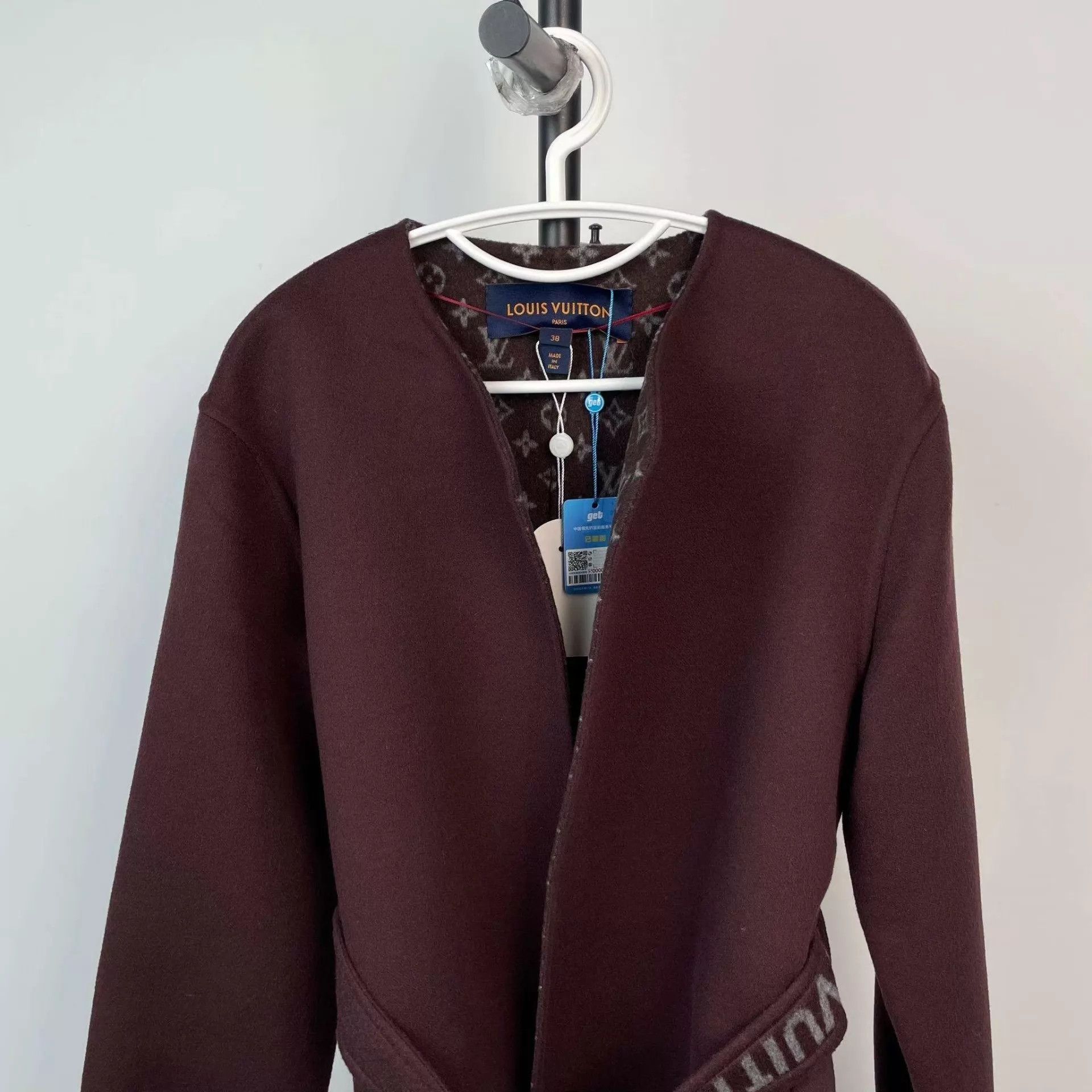 Louis Vuitton LV Burgundy Cashmere Coat 38 Size S / US 4 / IT 40 - 9 Thumbnail