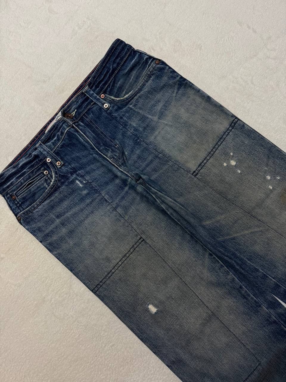 Gap BAGGY Gap Rusty Mudwash Distressed Straight Baker Pants Jean Size US 31 - 6 Thumbnail