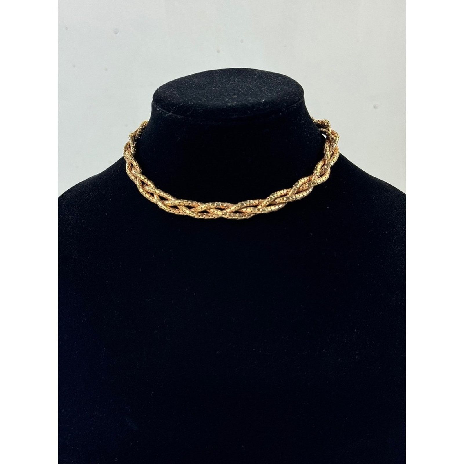 & Other Stories Bigney 12kt vtg Gold Filled Braided Choker Necklace Size ONE SIZE - 1 Thumbnail
