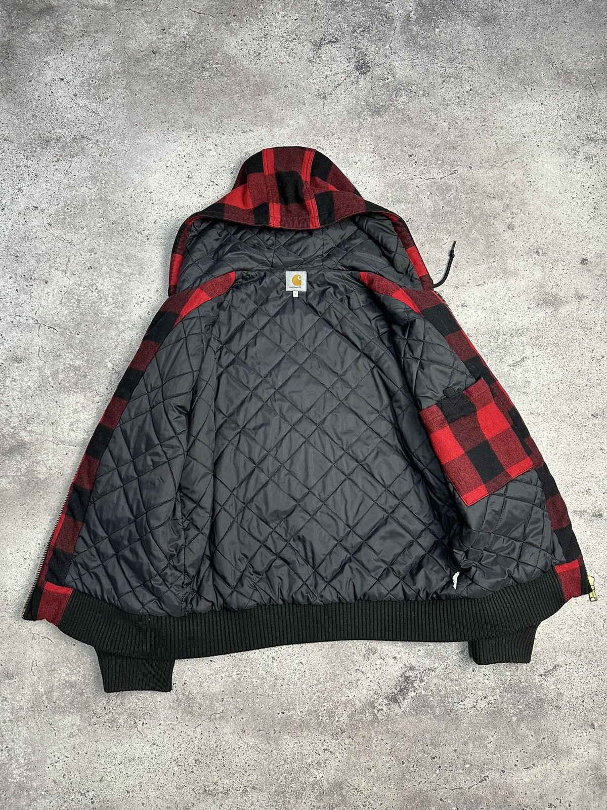 Carhartt Vintage Carhartt Active Jacket Wool Check Distressed Y2K Size US L / EU 52-54 / 3 - 9 Thumbnail