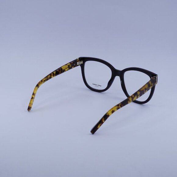 Saint Laurent Paris Saint Laurent SLM97 008 Eyeglasses Black Havana 54mm Square Size ONE SIZE - 10 Thumbnail