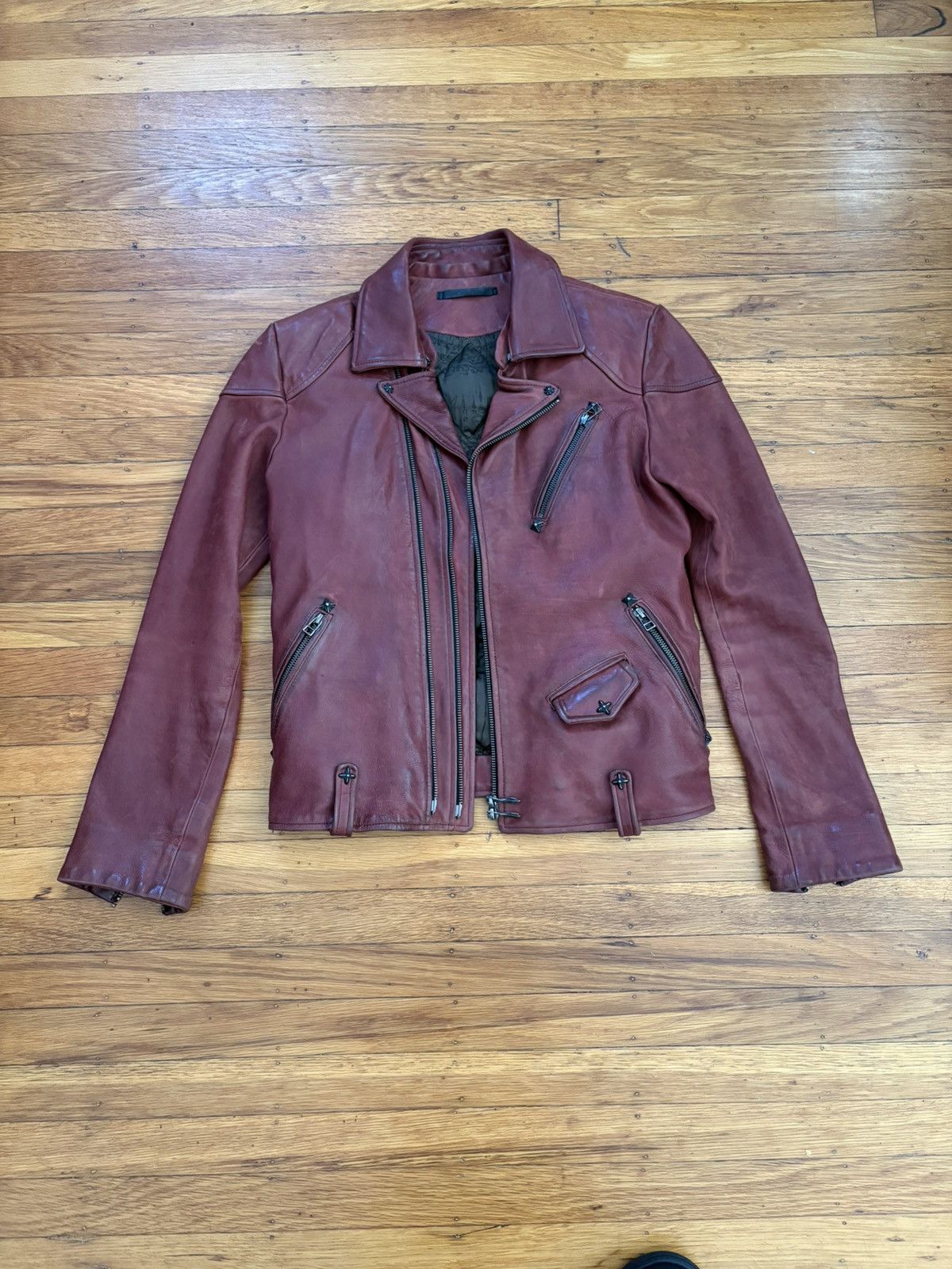14th Addiction 2000s Ciaopanic - Vkei Style Riders Suede Jacket 