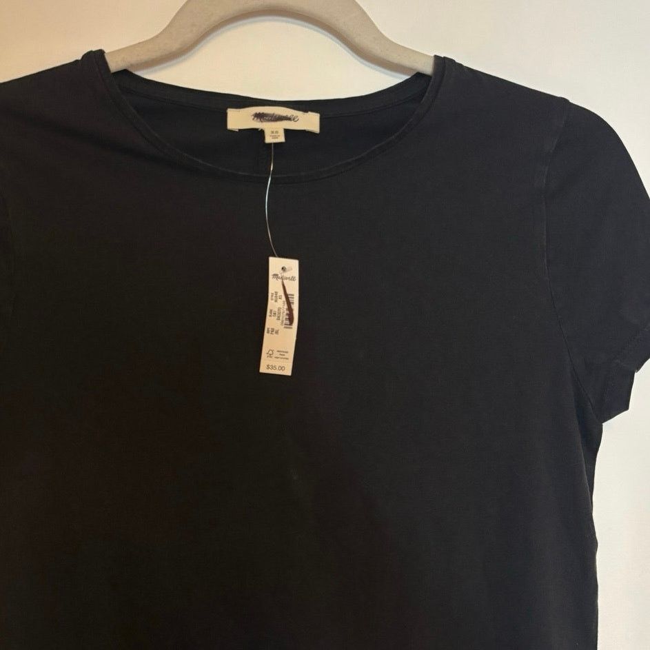 Madewell NWT Madewell Essential Slim Tee Lightweight Cotton Black XS Size XS / US 0-2 / IT 36-38 - 7 Thumbnail