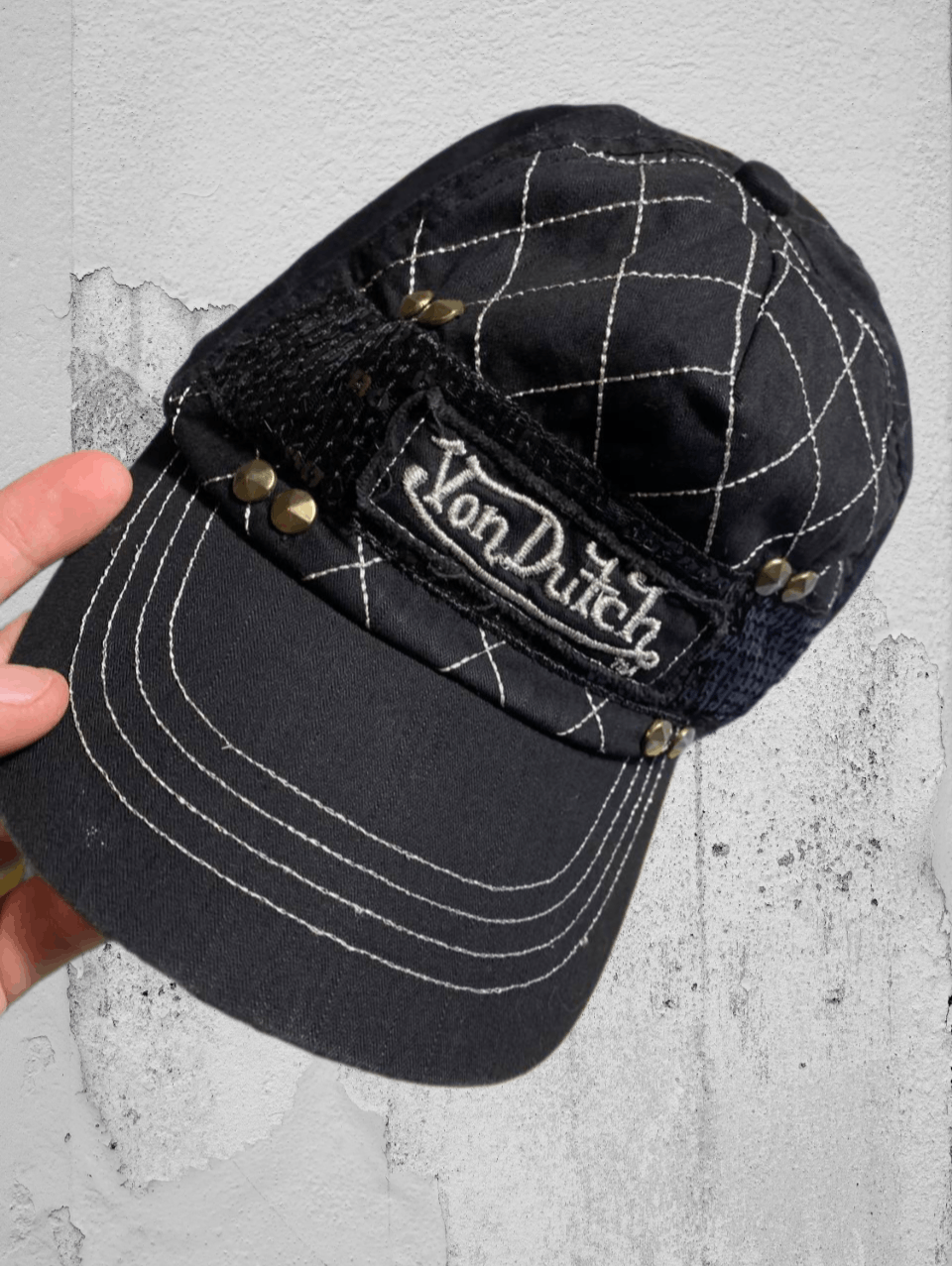 Vintage Fuzzy black Von Dutch deals hat