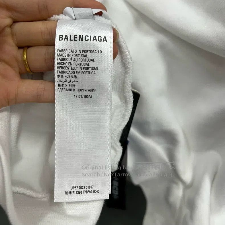 Balenciaga Balenciaga Co-Branded White Front Embroidered Logo Hoodie Size US XL / EU 56 / 4 - 3 Thumbnail