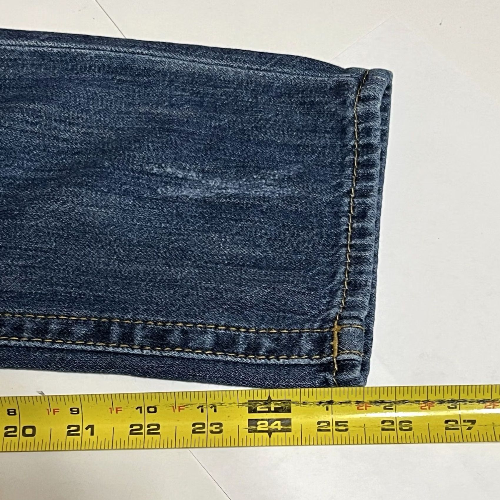 Vintage Rock Revival Anabela Boyfriend Jeans Womens Denim Distressed 31x25 Blue Cotton Cotton Denim mid rise Embroidered Button Zip Regular Gir ls Size 24" / US 00 / IT 34 - 6 Thumbnail