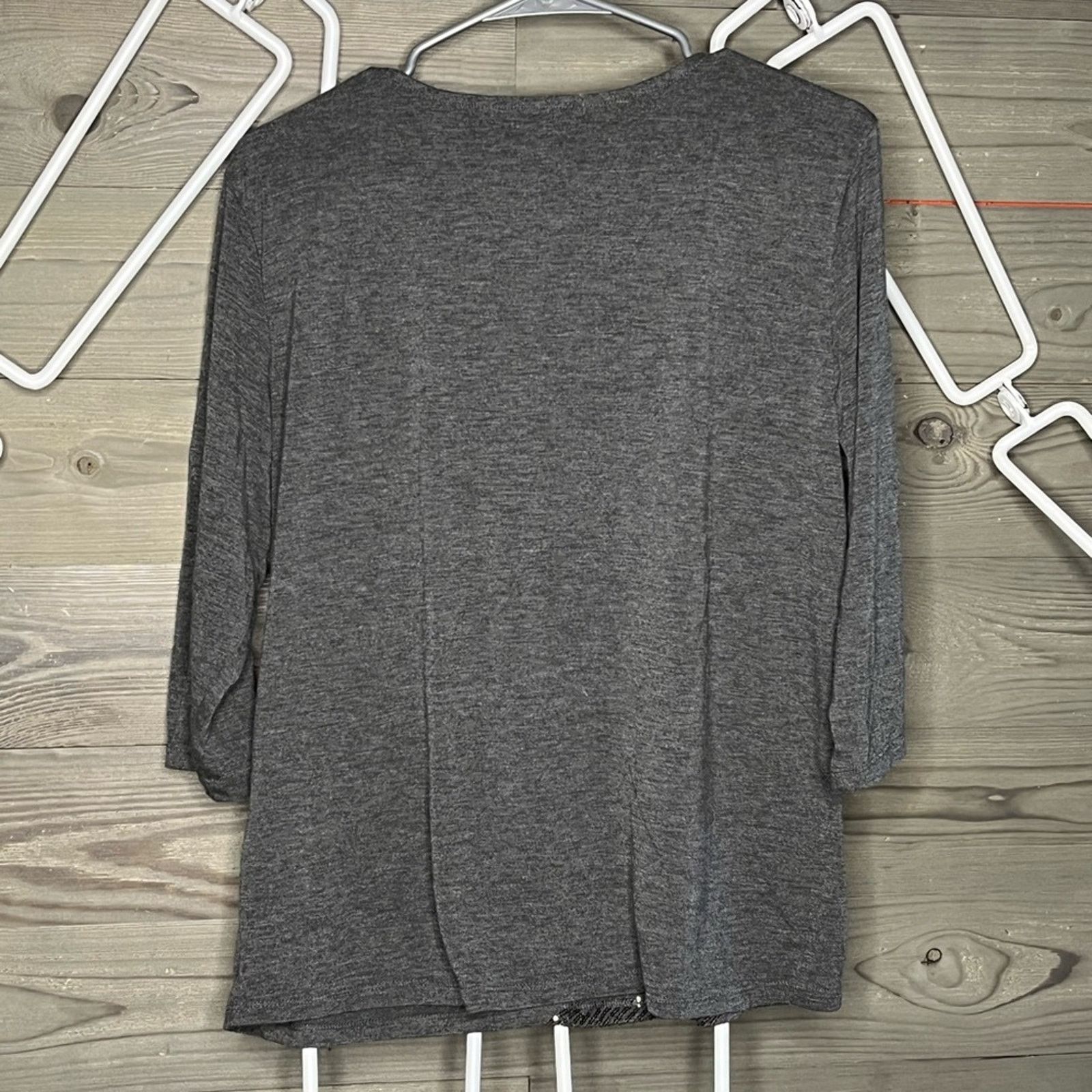 Ellen Tracy Ellen Tracy sequin 3/4 sleeve top size L Size L / US 10 / IT 46 - 4 Thumbnail