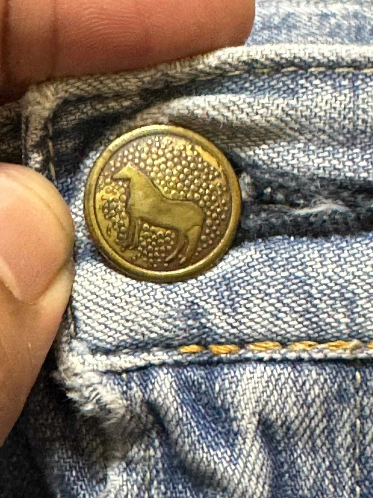 45rpm Vintage 45rpm Faded Grunge Straight Fit Distressed Denim Size US 30 / EU 46 - 7 Thumbnail