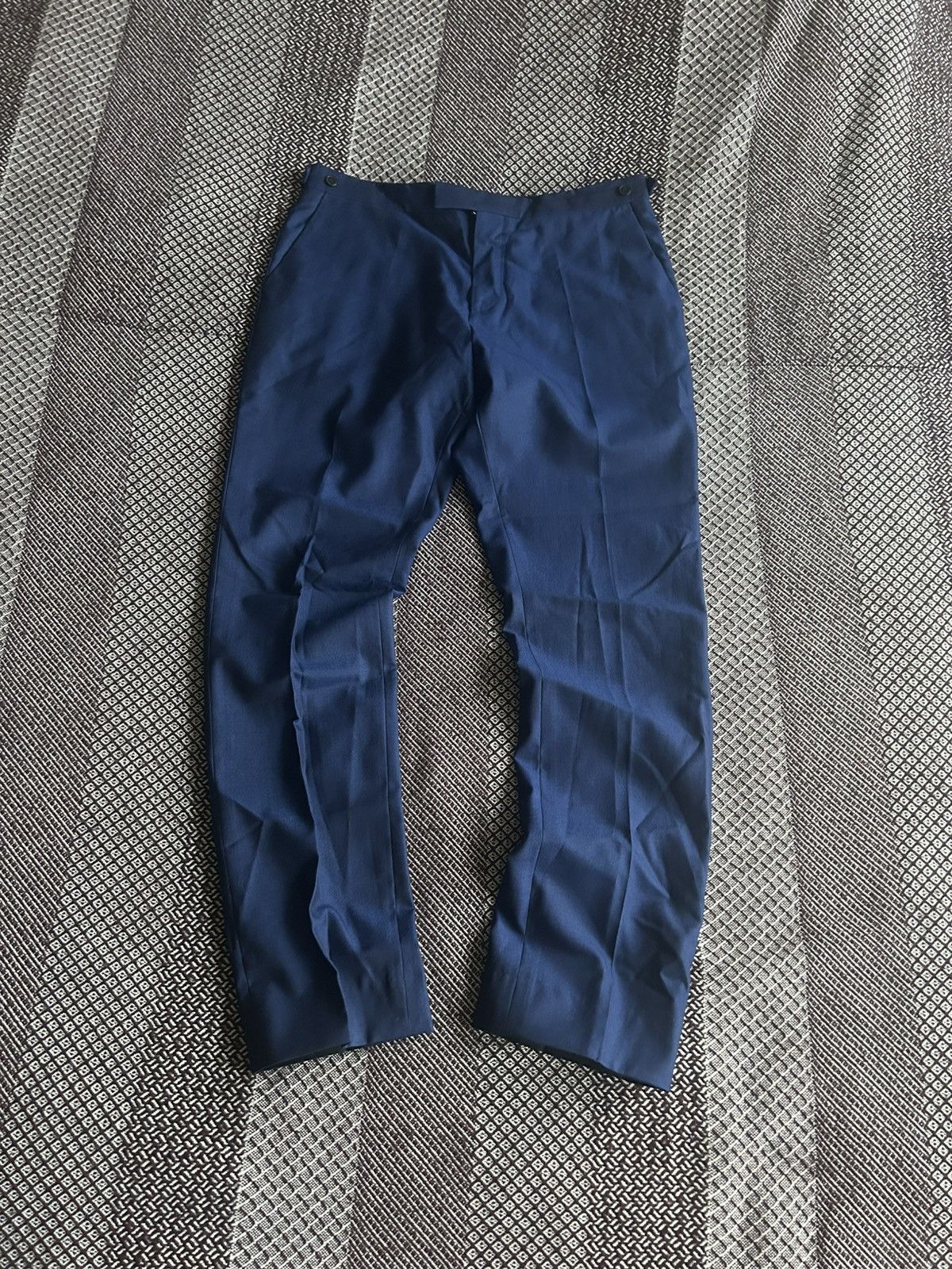 Reiss Reiss Blue Suit Solid Style Classic One Button Mens Size 40R Size 40R - 17 Thumbnail