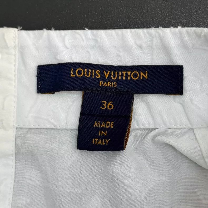 Louis Vuitton Louis Vuitton White short sleeve shirt with dark lines and Size XS / US 0-2 / IT 36-38 - 5 Thumbnail