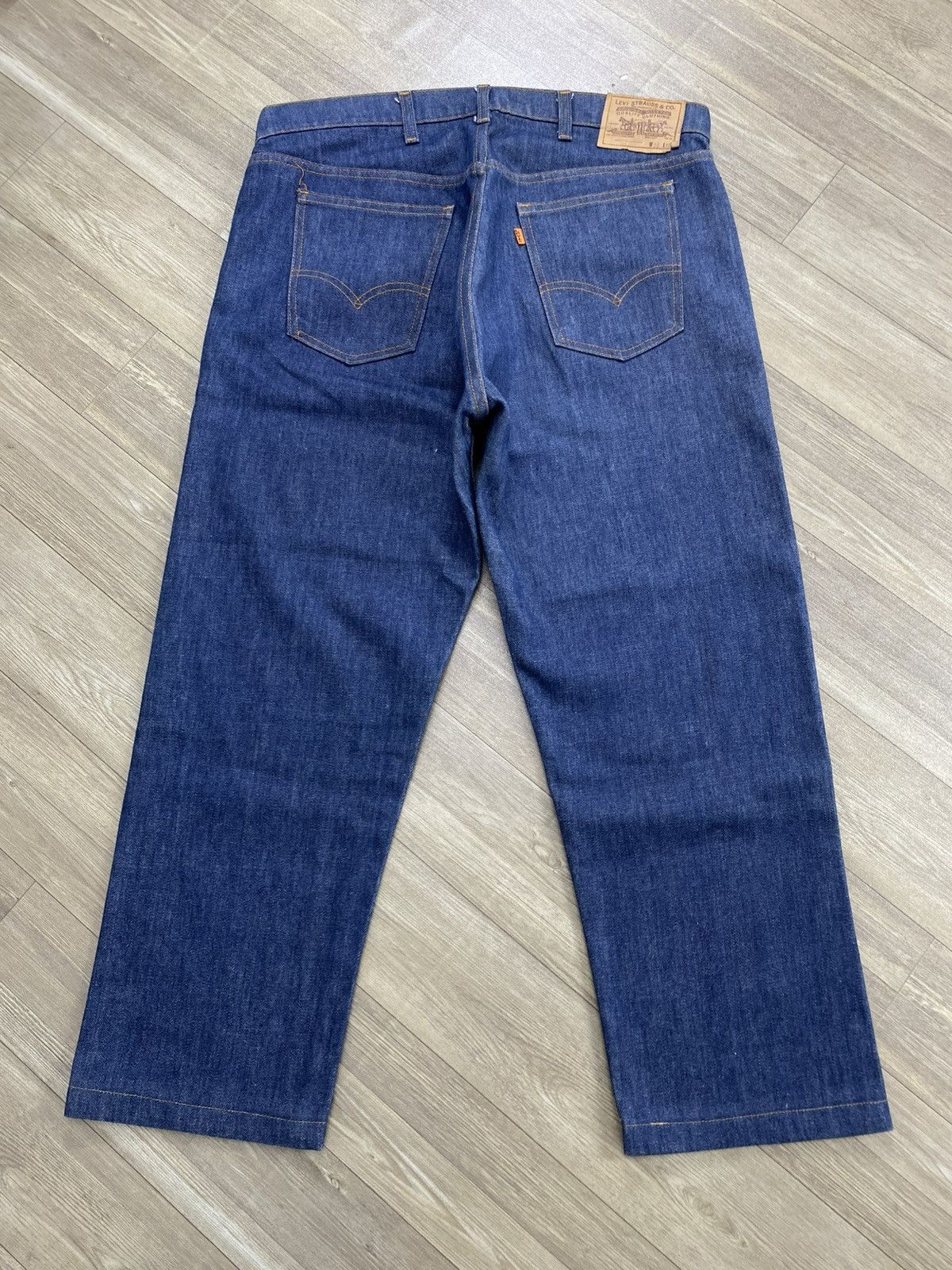 Levi's Vintage Clothing 🇺🇸1970s Vintage Levis 505-0917 Orange Tab Indigo Baggy Jeans Size US 38 / EU 54 - 16 Thumbnail