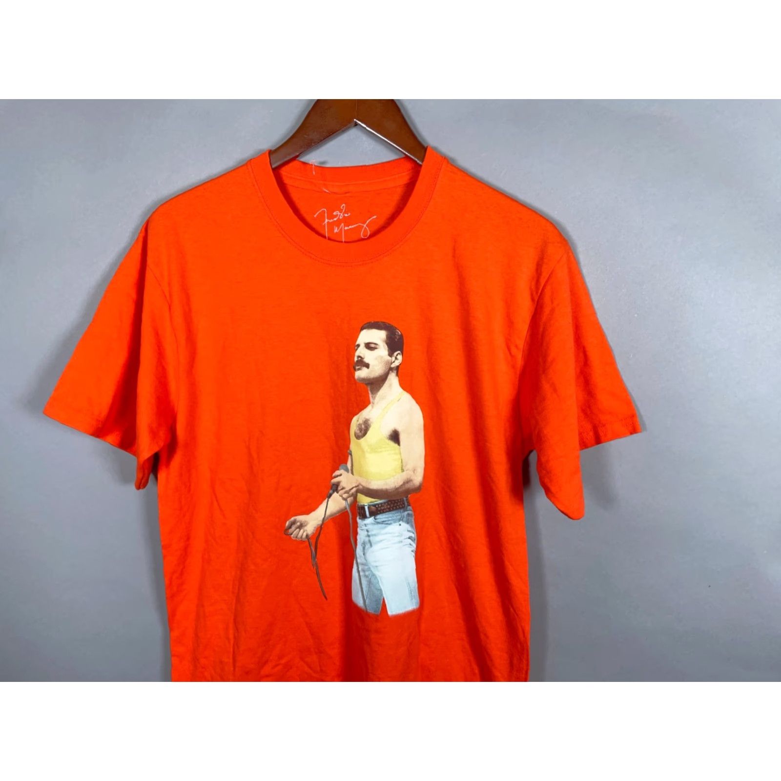 Doublet Freddie Mercury Queens Shirt Adult Medium Orange Official Merch Double Sided 80s Music Retro Size US M / EU 48-50 / 2 - 4 Thumbnail