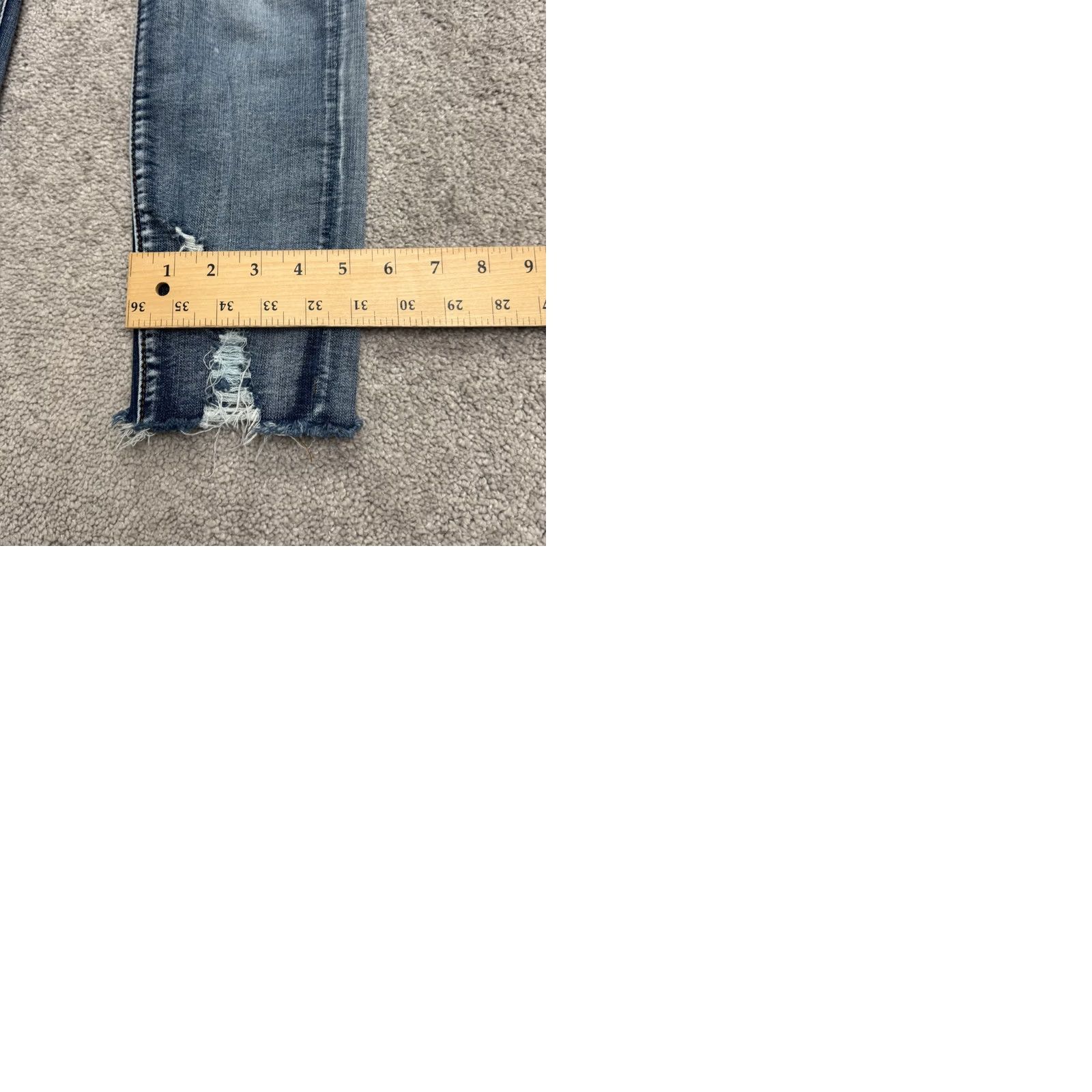 Vintage Telepatia Denim Jeans Women 27x24 High Rise Cropped Distressed Blue 5-Pocket City Streetwear Modern Casual Size 27" / US 4 / IT 40 - 10 Thumbnail