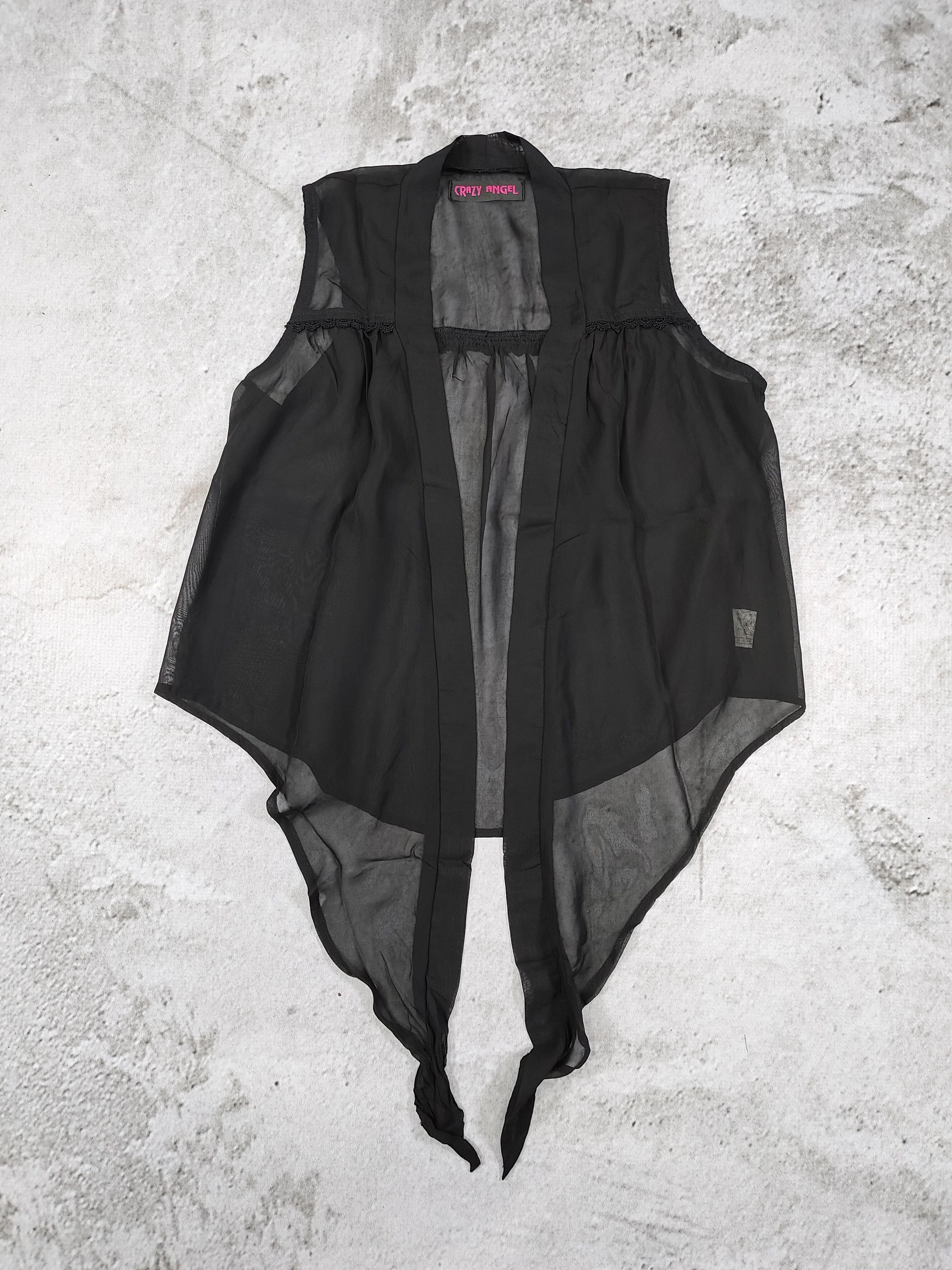 Japanese Brand Crazy Angle🇯🇵Gothic Darkwear Asymmetric Layered Sheer Size M / US 6-8 / IT 42-44 - 5 Thumbnail