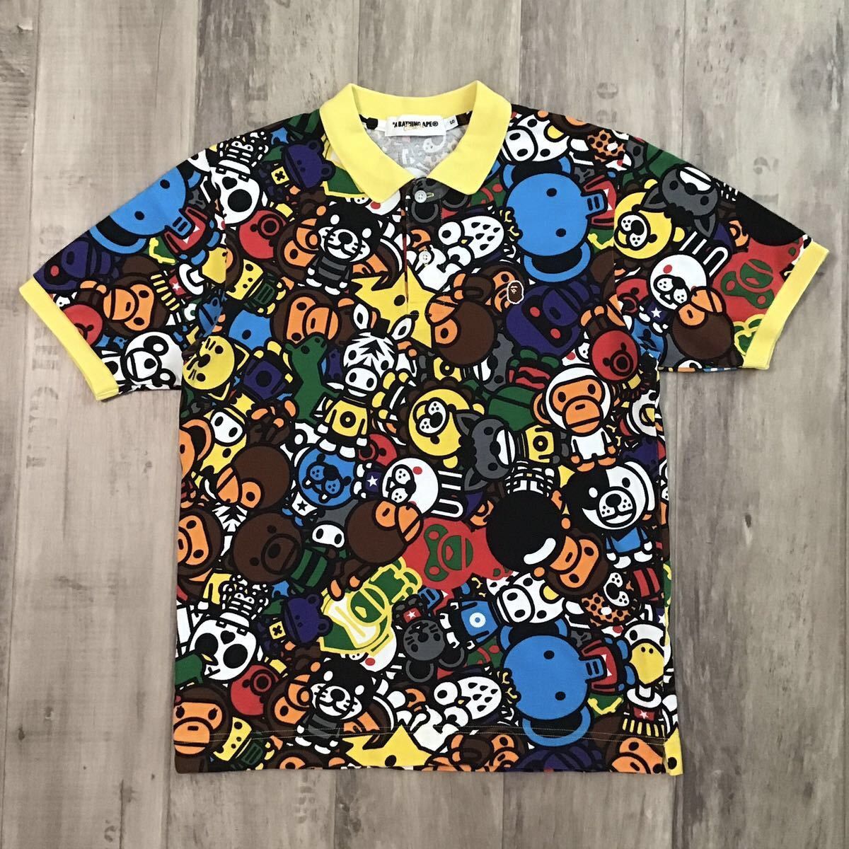 BAPE Milo safari pattern polo shirt a bathing ape NIGO