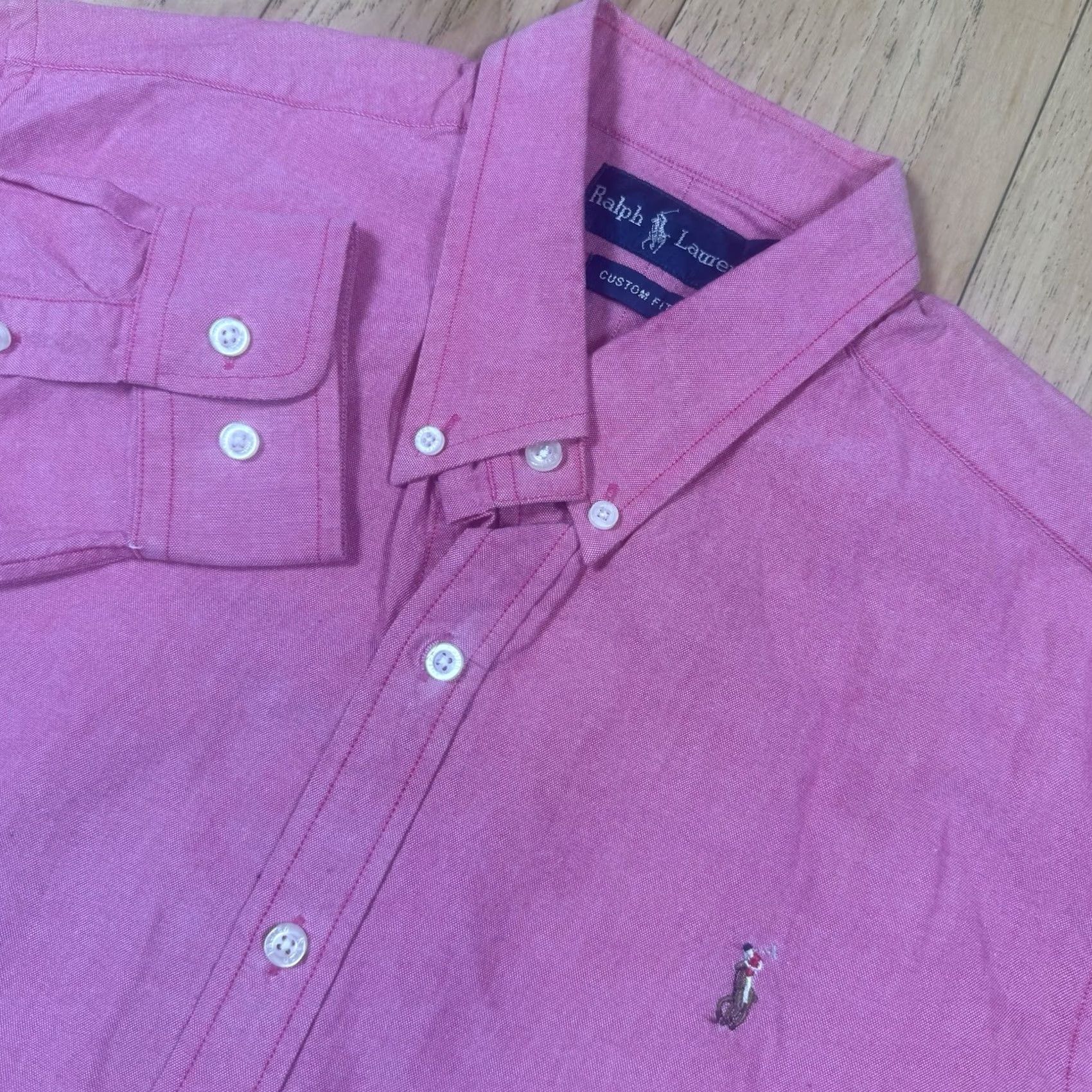 Polo Ralph Lauren Ralph Lauren Polo Button Shirt Mens XXL Pink Long Sleeve Custom Flesh Pony Button-Up 2XL Velvety? Size US XXL / EU 58 / 5 - 2 Thumbnail