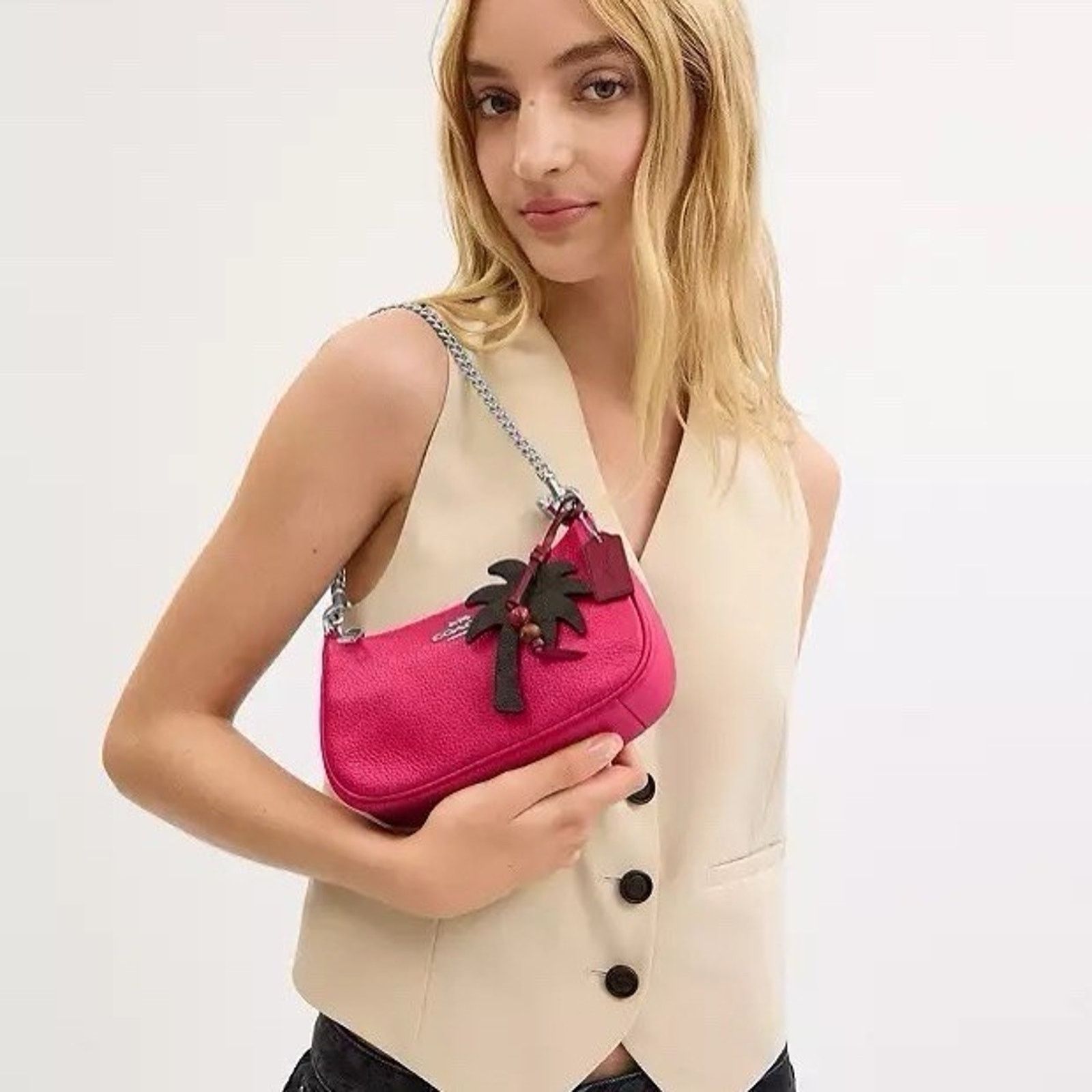 Coach NWT Coach Teri Mini Crossbody Tree Charm CBG80, Dragon Fruit Size ONE SIZE - 10 Thumbnail