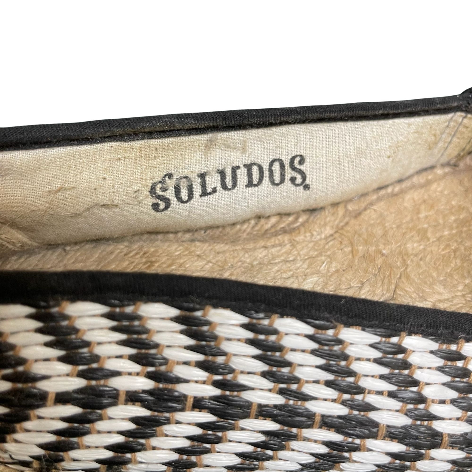 Soludos Soludos Raffia Low Cut Espadrilles Sz 7 Black & White Casual Size US 7 / IT 37 - 7 Thumbnail