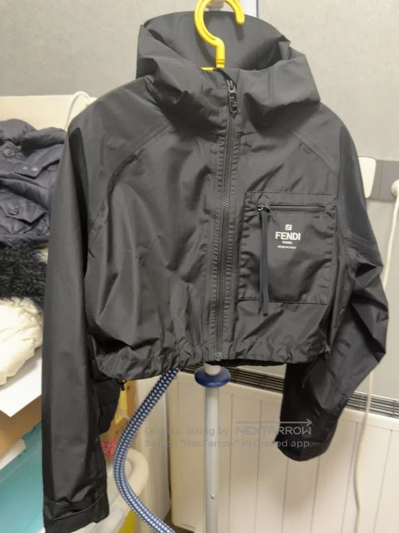 Fendi Fendi Black Hooded Short Jacket, Lightweight Fabric, Zippe Size XS / US 0-2 / IT 36-38 - 1 Thumbnail
