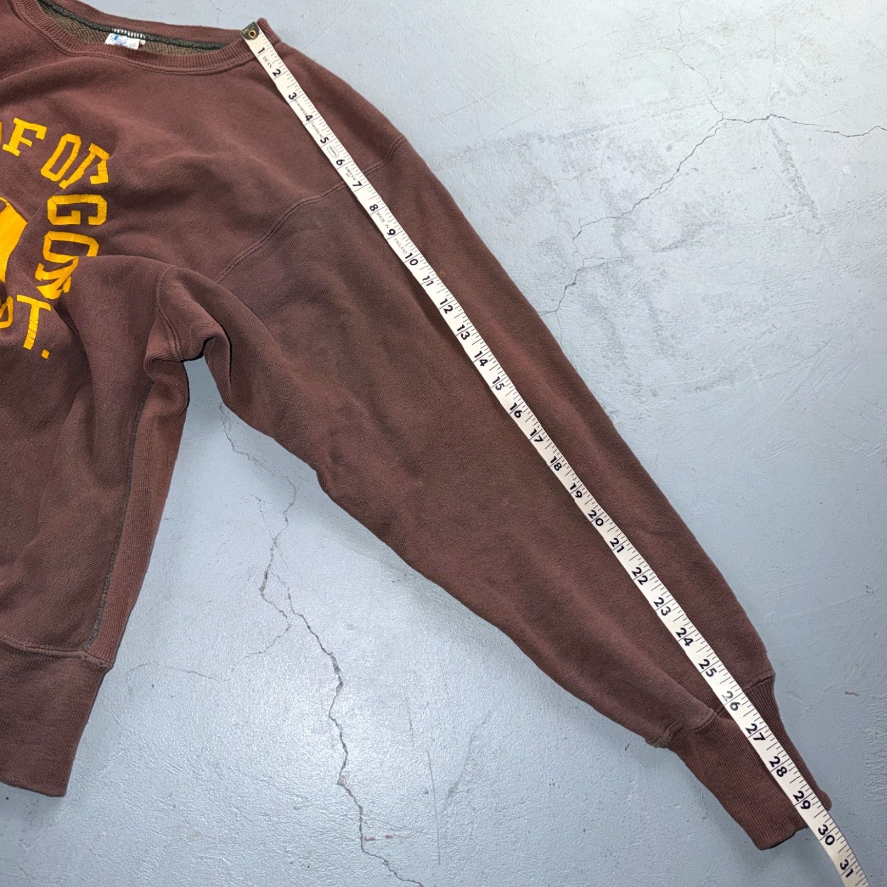 Champion VINTAGE Champion Sweatshirt Oregon 1970s Reverse Weave USA University Green 70s Logo Pullover Men L Size US L / EU 52-54 / 3 - 5 Thumbnail