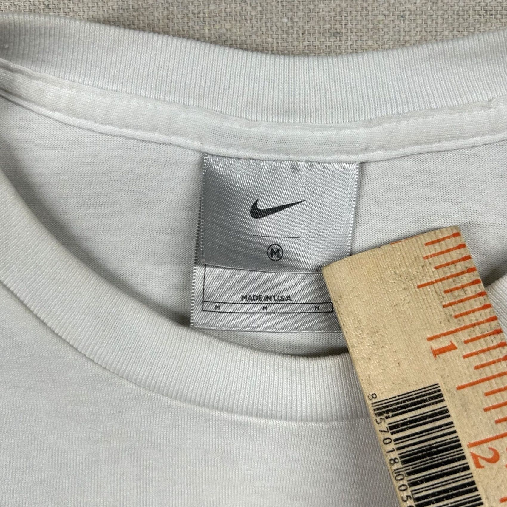 Nike VINTAGE Nike Shirt Womens M White Check Swoosh Basic USA 90s Size M / US 6-8 / IT 42-44 - 3 Thumbnail