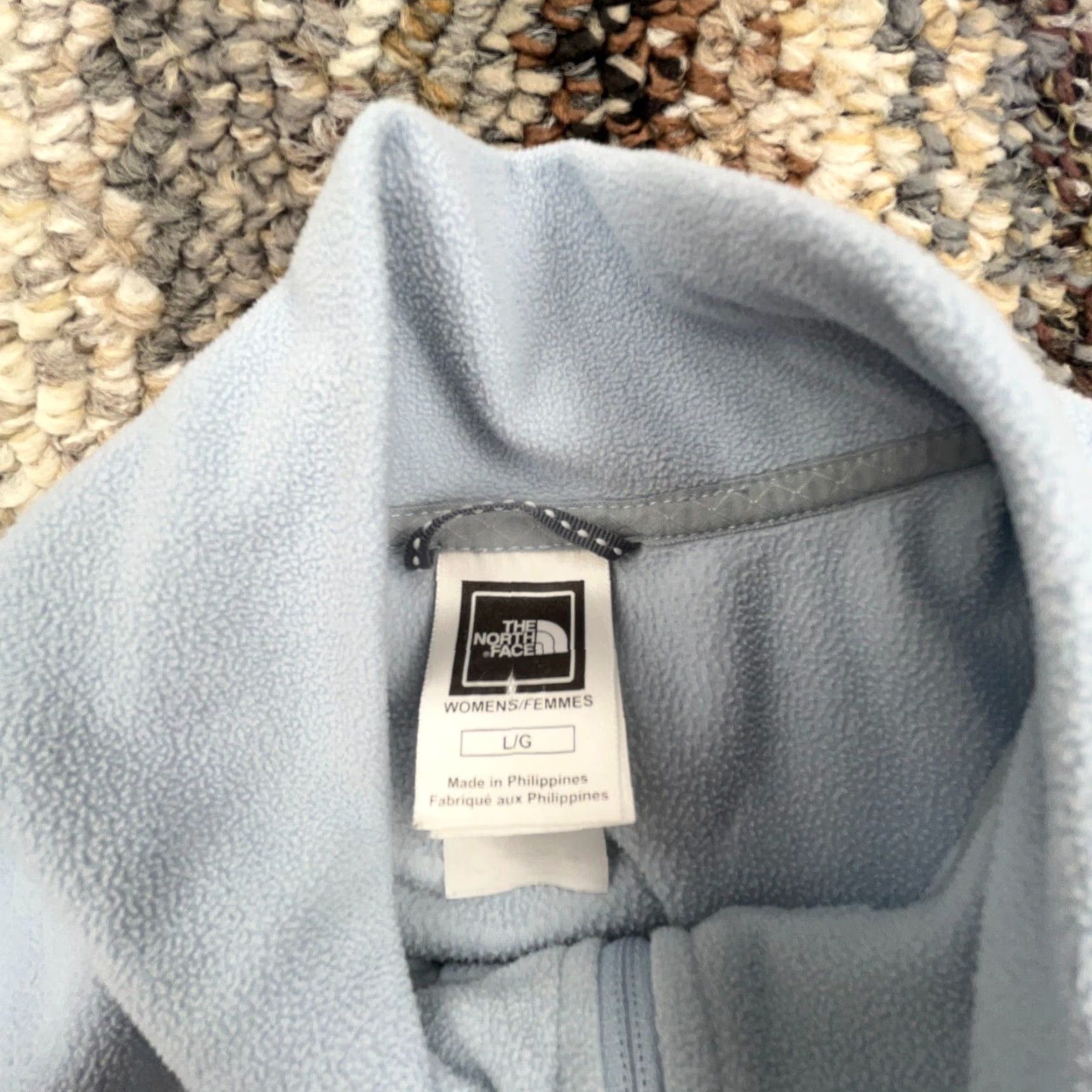 The North Face The North Face Pullover Sweater Women Large Light Blue 1/4 Zip TKA 100 Cap Sleeve Long Sleeve Mock Neck Fleece Polyester Blue Size L / US 10 / IT 46 - 3 Thumbnail