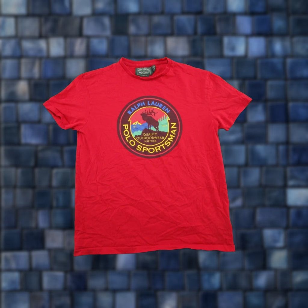 Polo Ralph Lauren Polo Ralph Lauren Polo Country Outdoorwear Sportsman Red T-Shirt Men’s Size S Elk Shirt” Size US S / EU 44-46 / 1 - 1 Thumbnail
