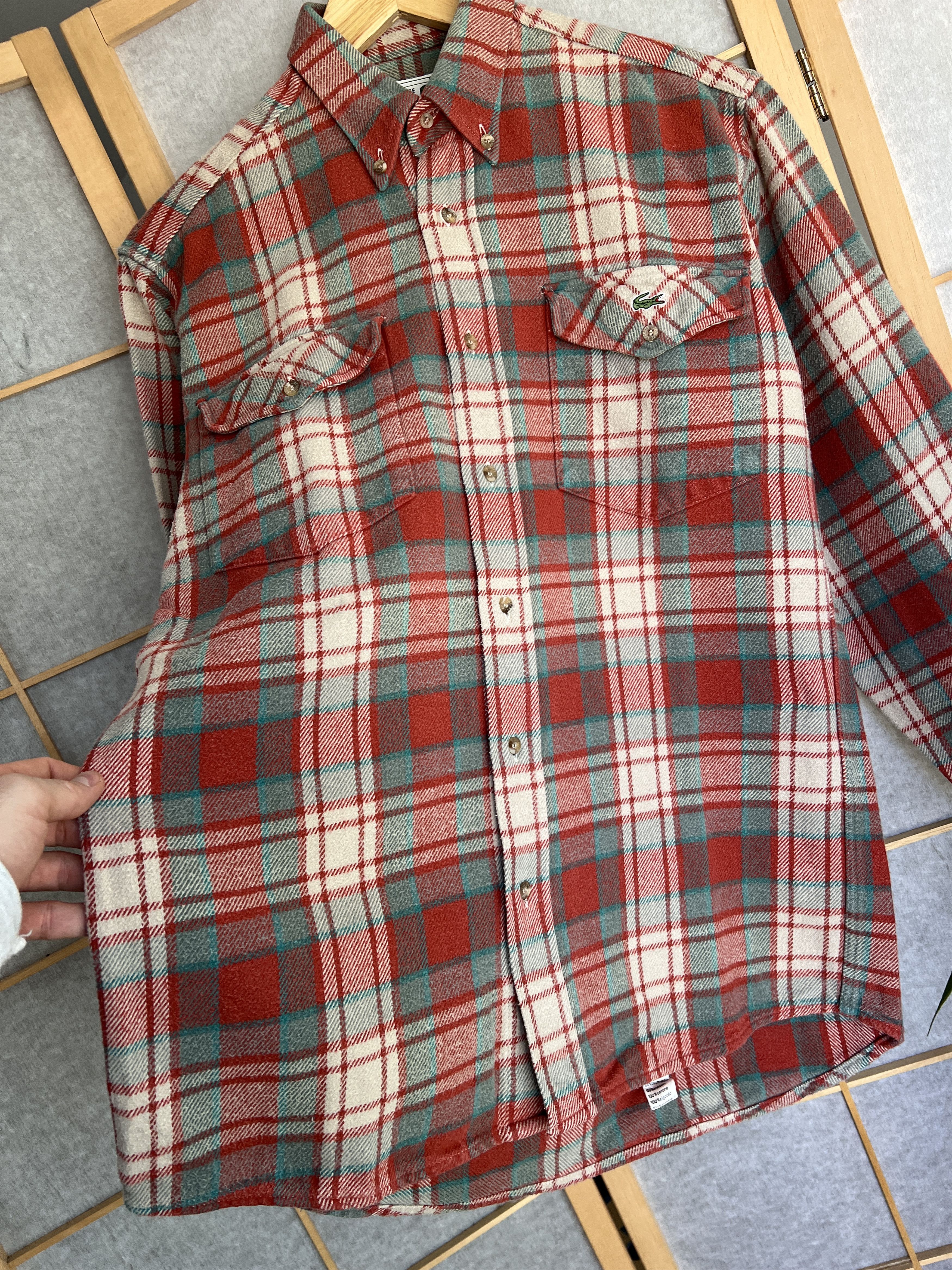 Lacoste Lacoste vintage 1990s flannel shirt plaid checked old money Size US S / EU 44-46 / 1 - 14 Thumbnail