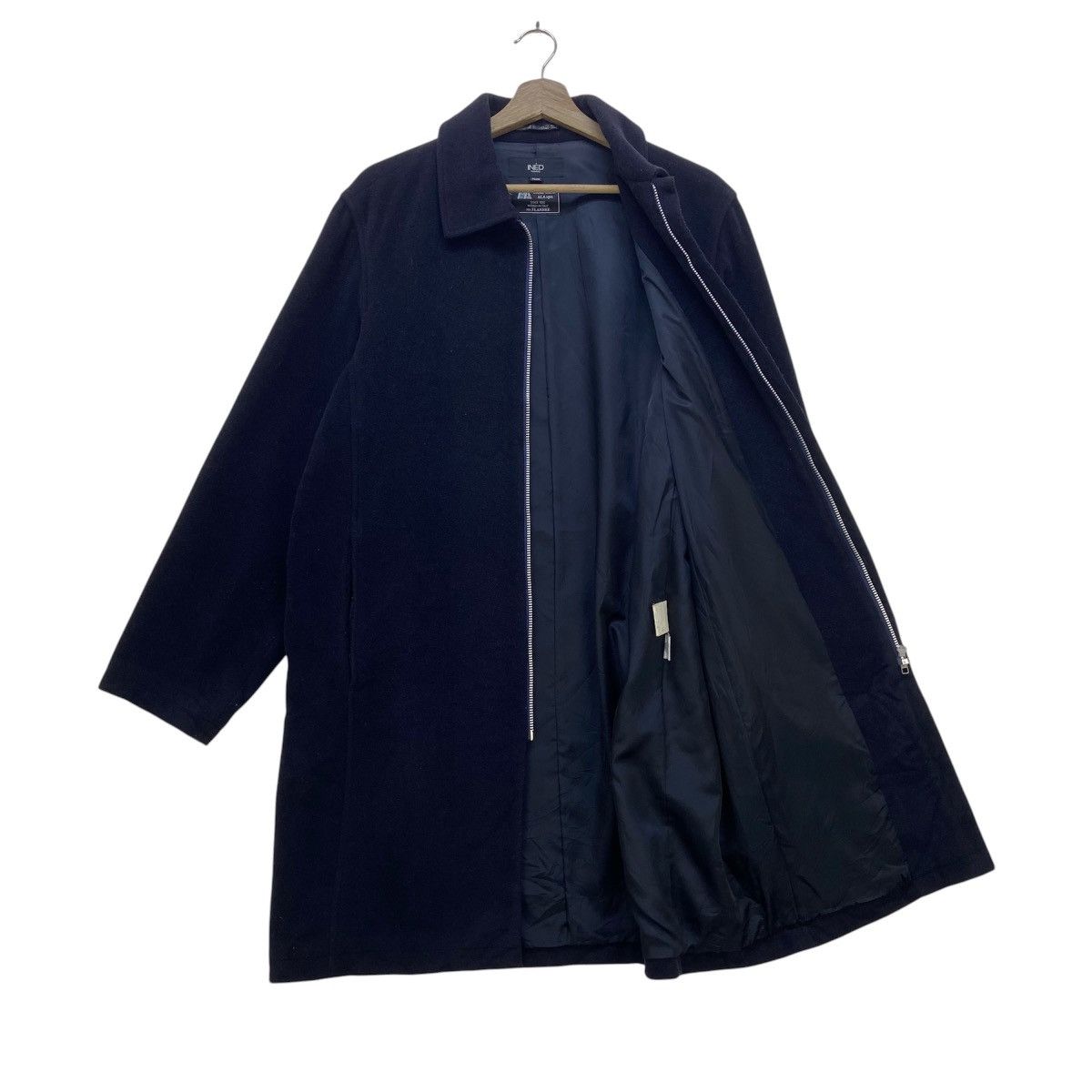 Yohji Yamamoto Ined Homme by Yohji Yamamoto Zipper Wool Long Coat Size US S / EU 44-46 / 1 - 3 Thumbnail