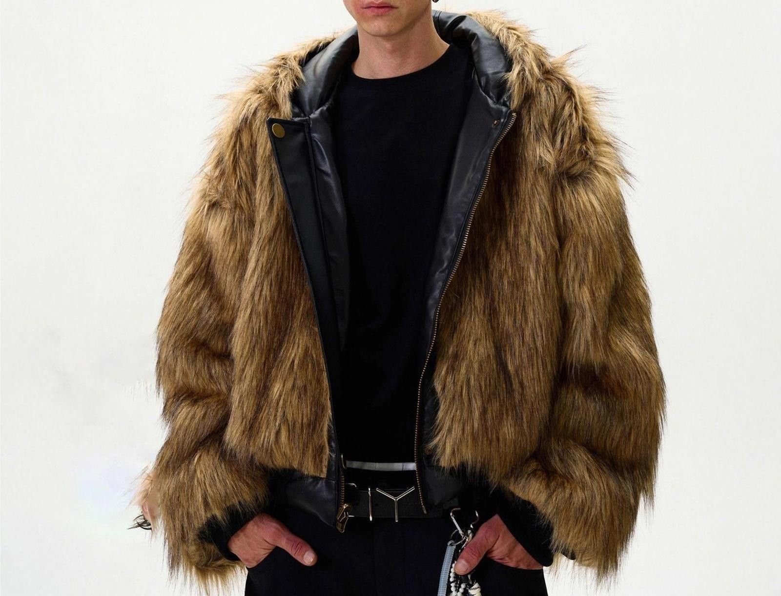 Japanese Brand Reversable Brown Faux / Black Leather Bomber Jacket Size US M / EU 48-50 / 2 - 1 Thumbnail