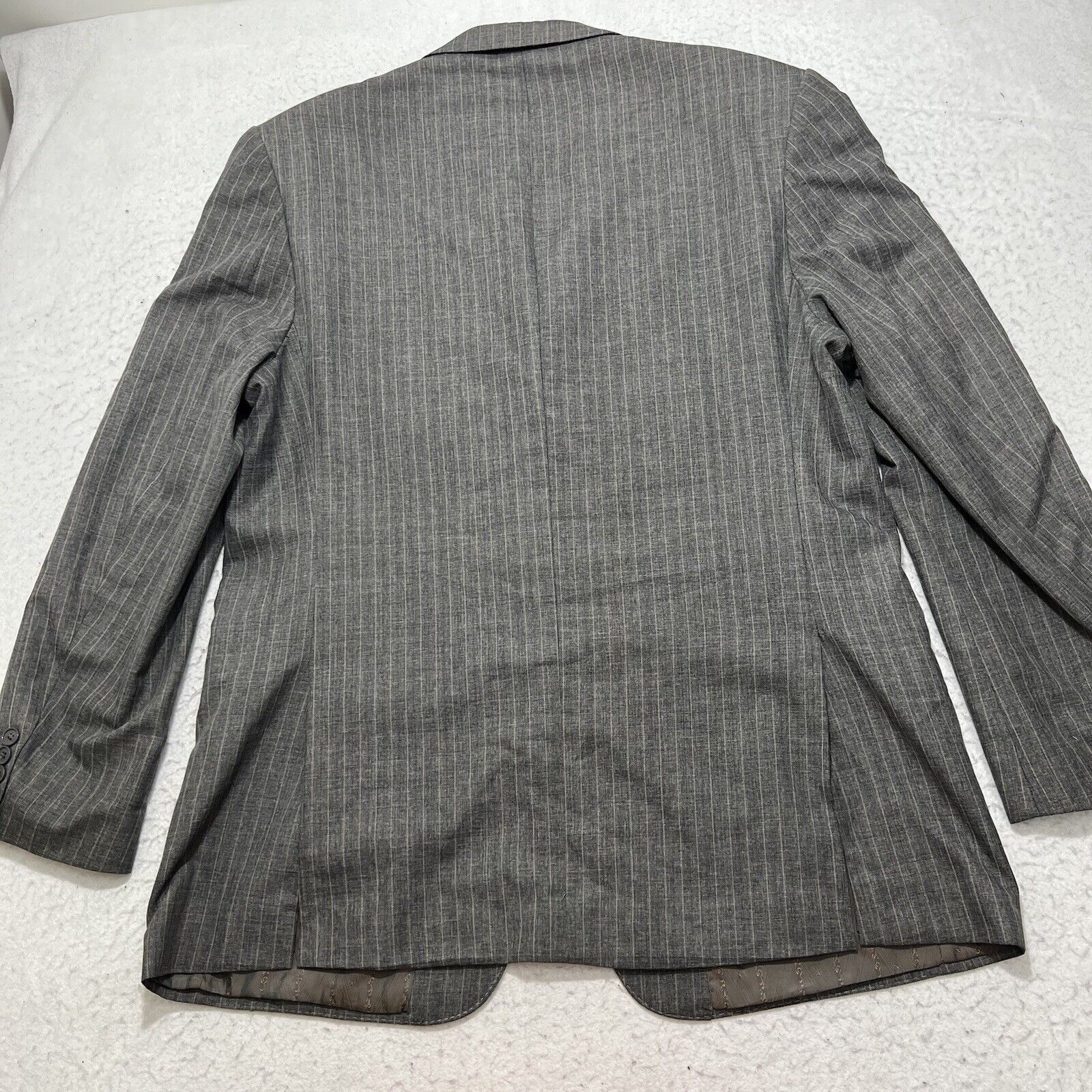 Other Sicilio Gray Pinstripe Sport Coat 3 Button Front Double Vent Size 44R - 13 Thumbnail