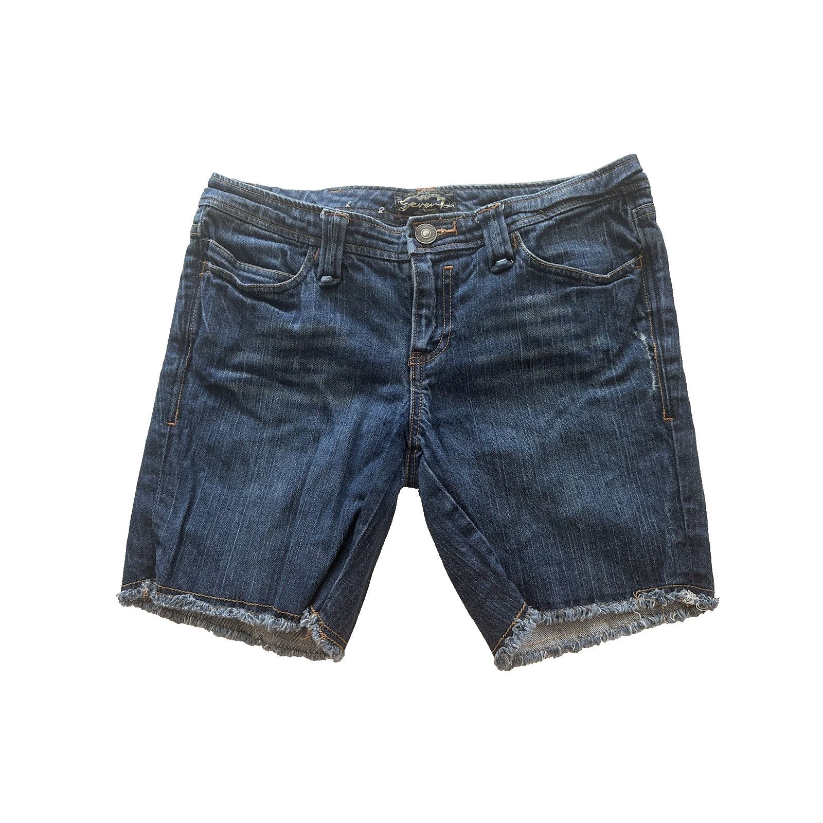 Seven 7 Seven7 Jeans Women's Denim Shorts Sz 30 Cutoff Summer Size 30" / US 8 / IT 44 - 1 Thumbnail