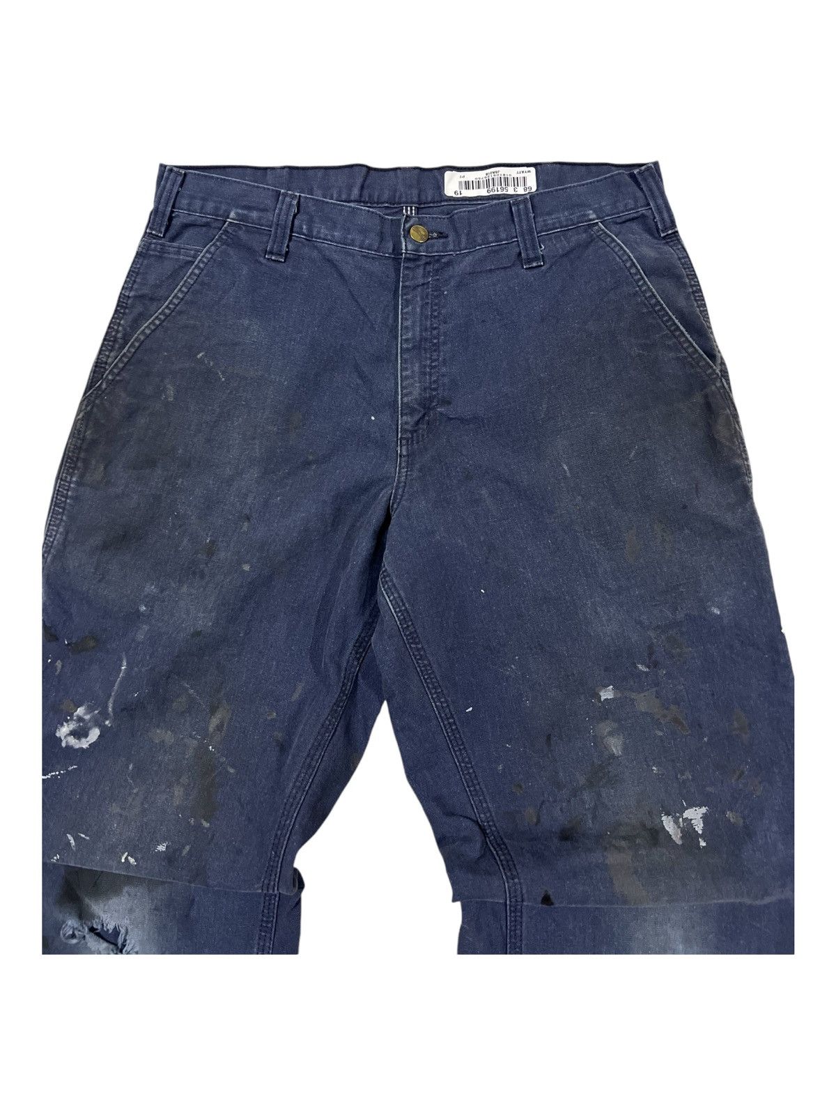 Carhartt × Vintage Y2K Carhartt Duck Canvas Painter Double Knee Distress Jeans Size US 34 / EU 50 - 5 Thumbnail