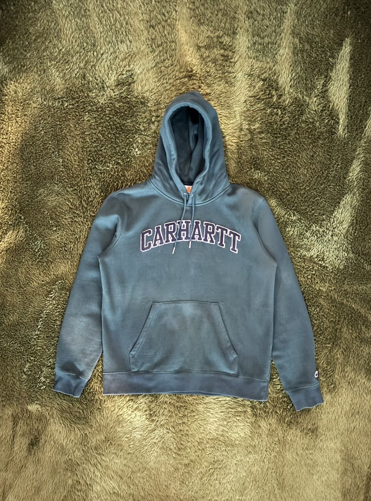 Carhartt Wip [L] Carhartt WIP Arch Fleece Logo Hoodie Green Size US L / EU 52-54 / 3 - 1 Thumbnail