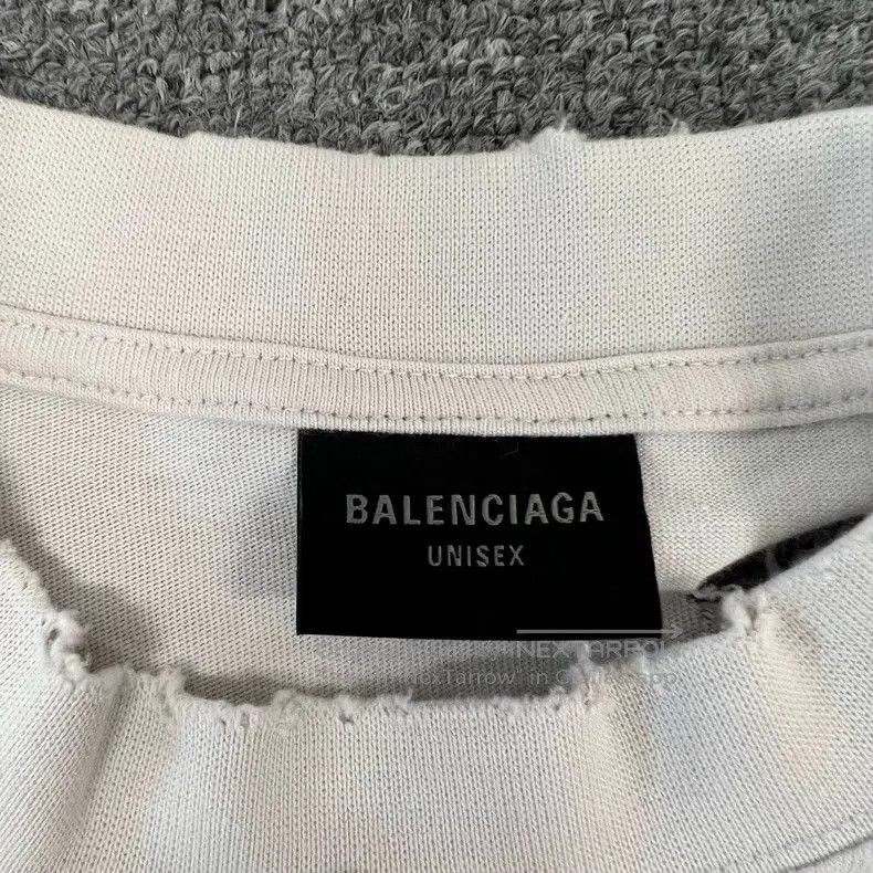 Balenciaga Mirror Distressed Short Sleeve T-shirt.