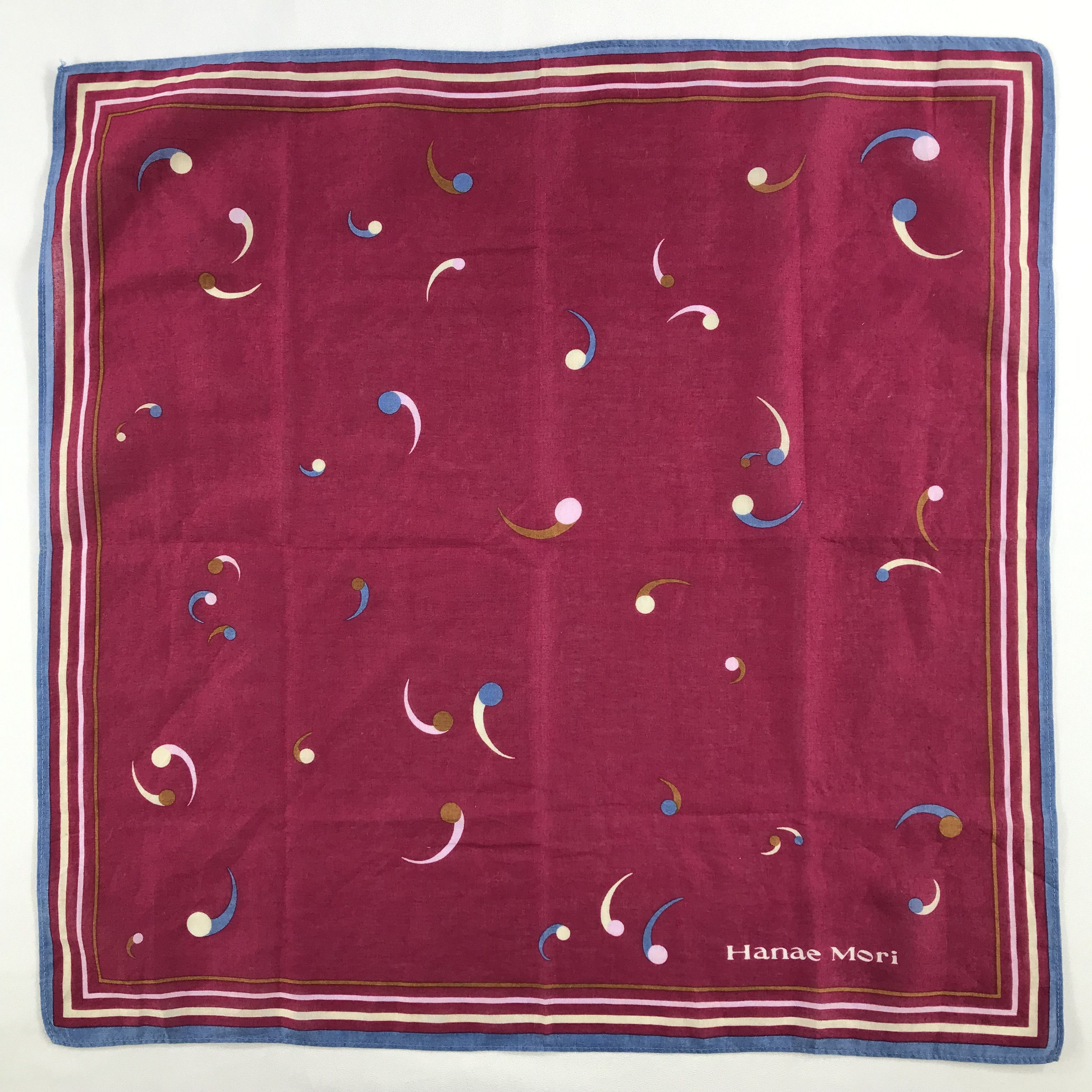 Hanae Mori × Vintage Hanae Mori Bandana / Handkerchief / Neckerchief - S2679 Size ONE SIZE - 1 Thumbnail