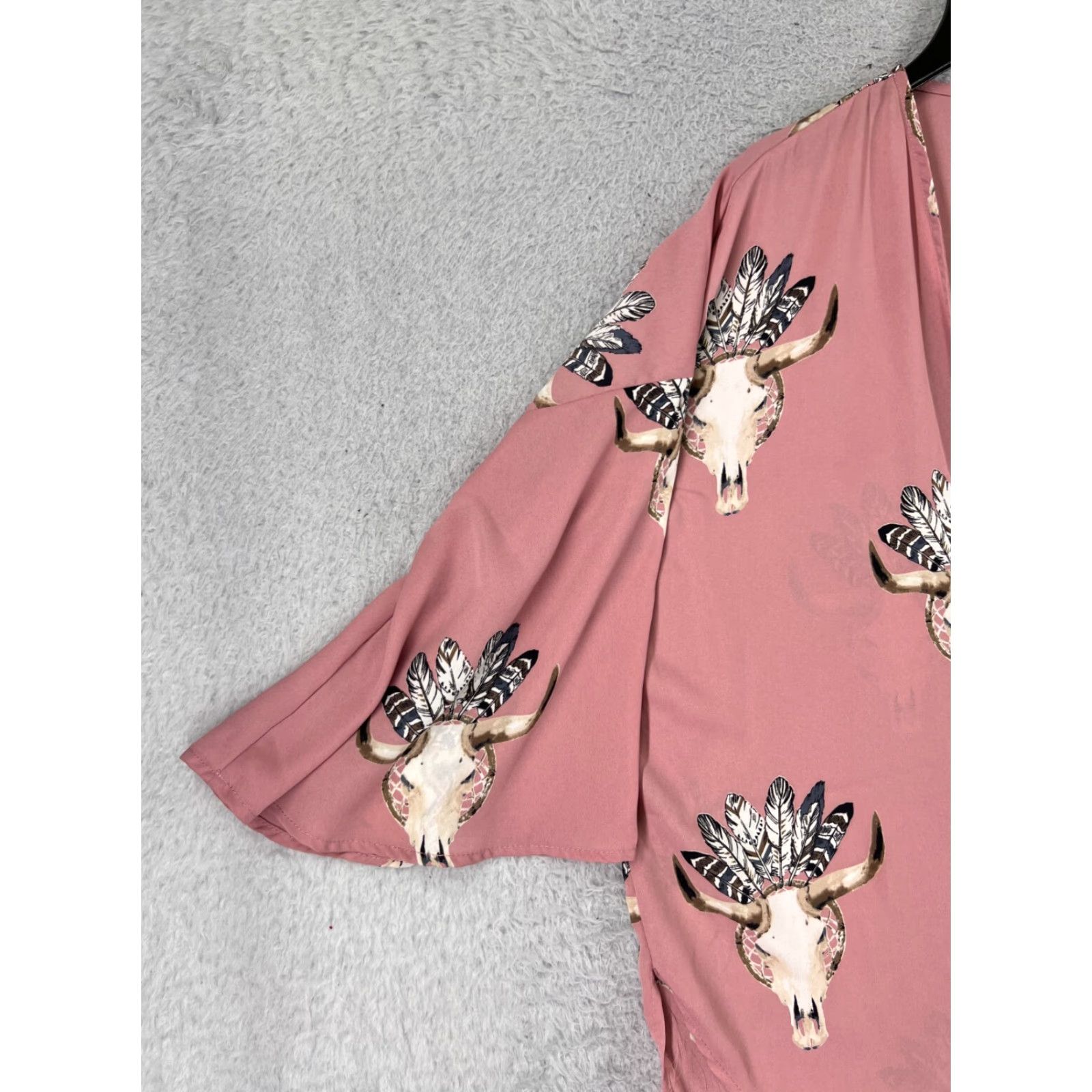 Native Dream Catcher Peach Love Shirt Womens Small Pink Southwest Native Dream Catcher Wrap Polyester Size S / US 4 / IT 40 - 6 Thumbnail