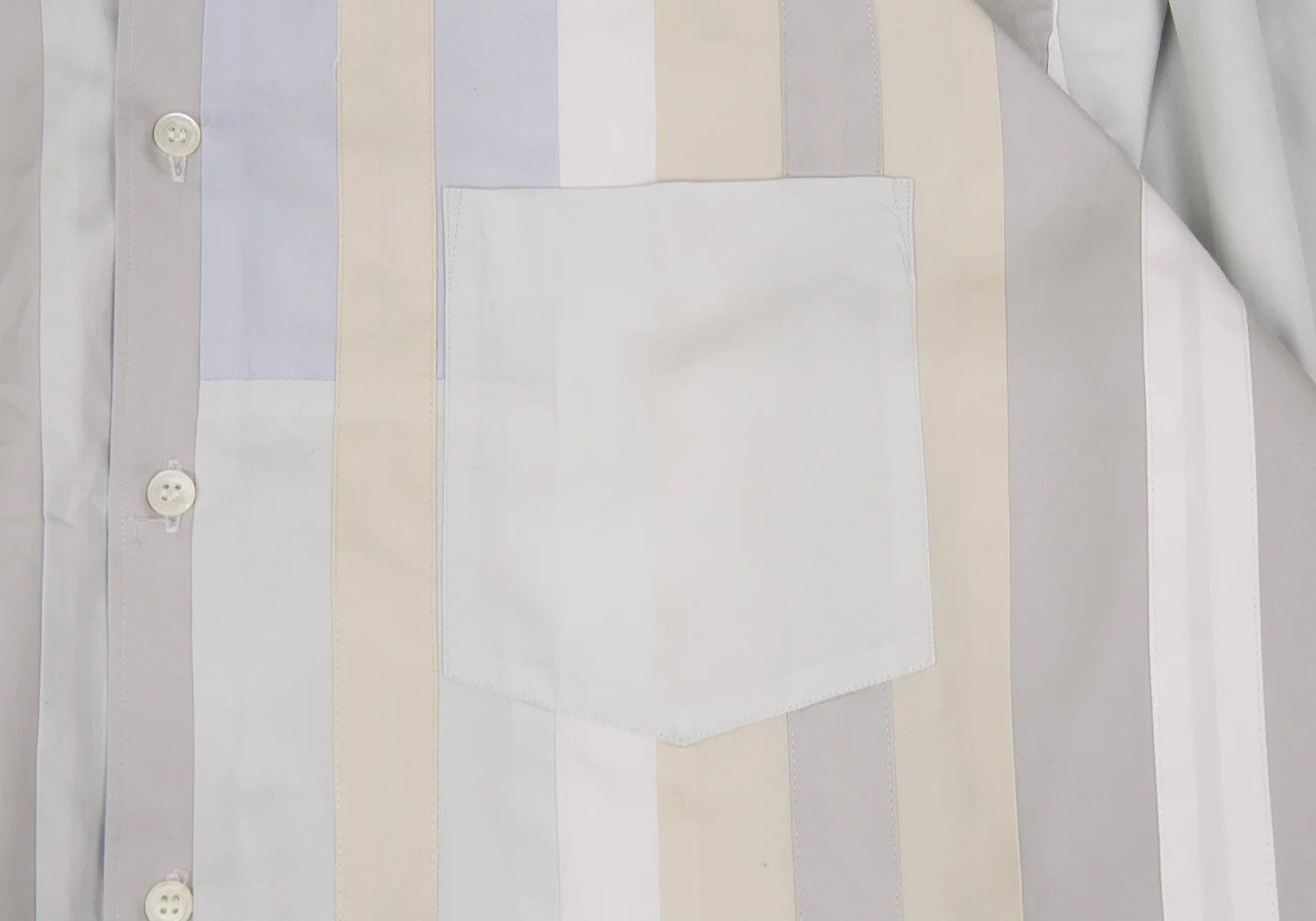 Comme des Garcons Homme Plus Multi-Stripe Long Sleeve Shirt in Light Blue and Others Size US M / EU 48-50 / 2 - 4 Thumbnail