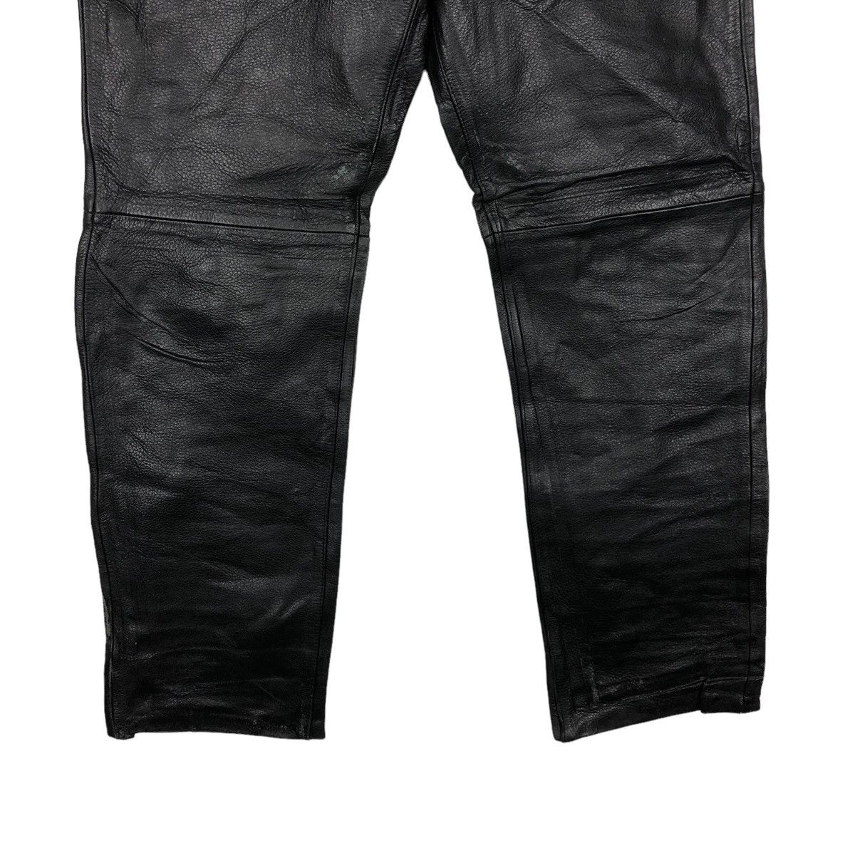 Genuine Leather Black 90s Genuine Leather Pants GGG Pour Homme Issey Miyake Size US 28 / EU 44 - 4 Thumbnail
